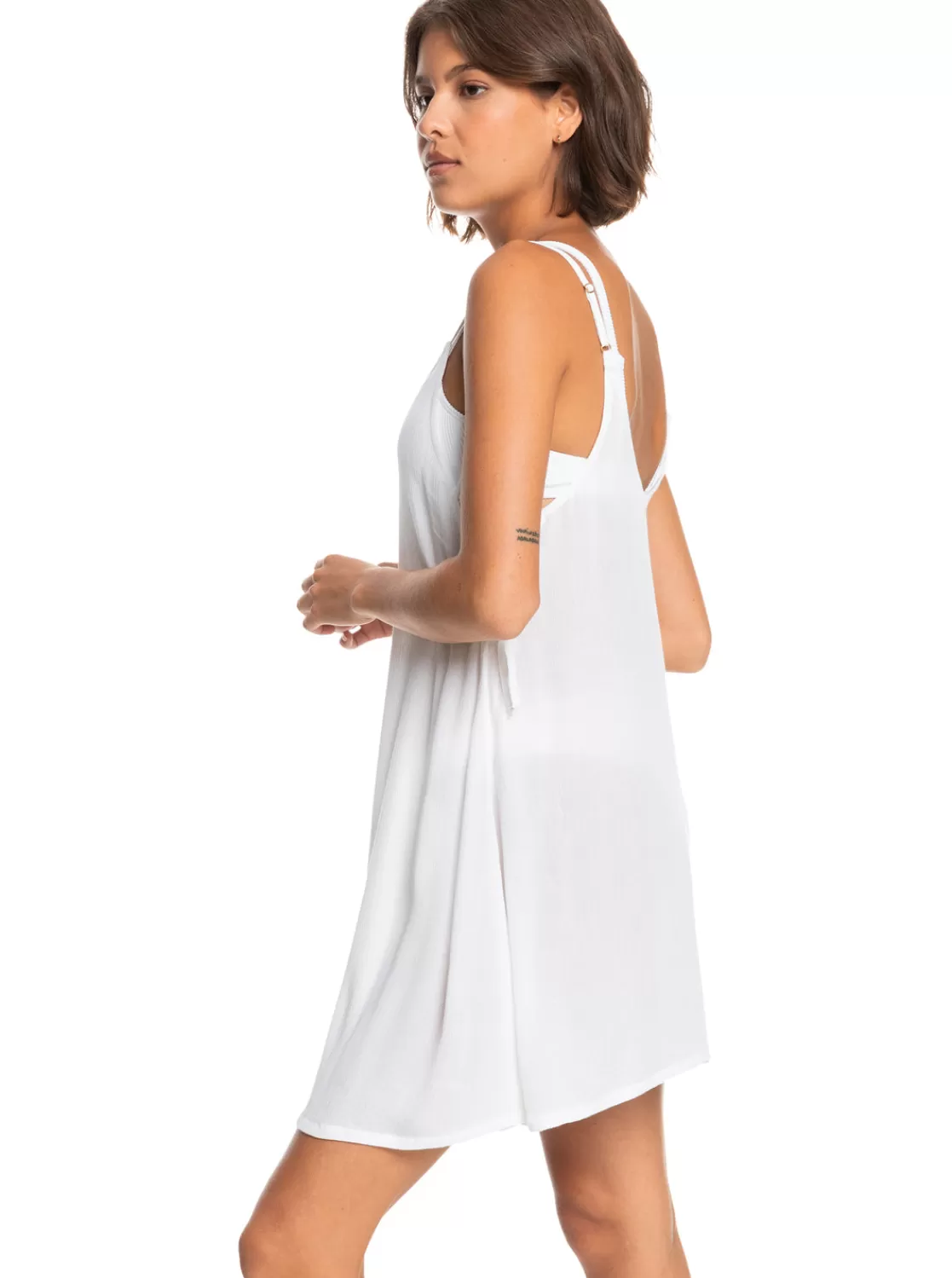 Beachy Vibes Solid Beach Cover-Up Dress-ROXY Best