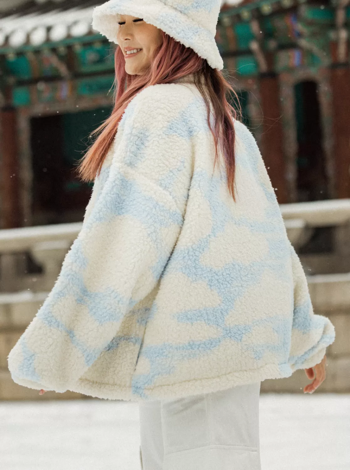 Chloe Kim In The Clouds Sherpa Full-Zip Fleece-ROXY Flash Sale