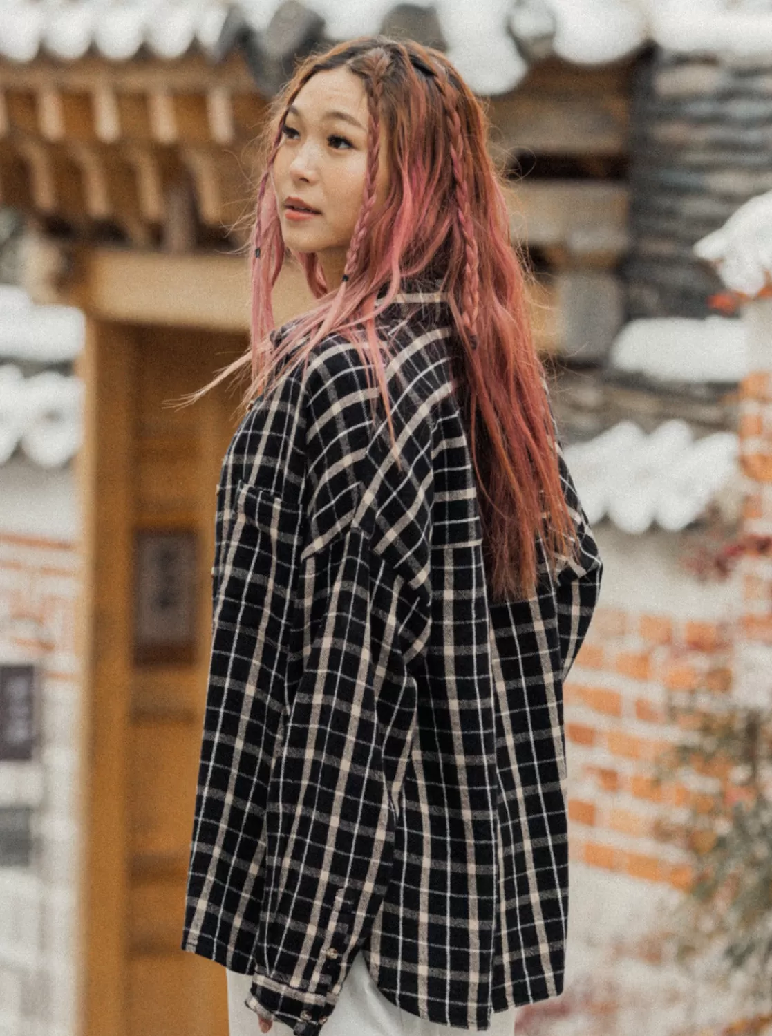 Chloe Kim Oversized Flannel Shirt-ROXY Best Sale