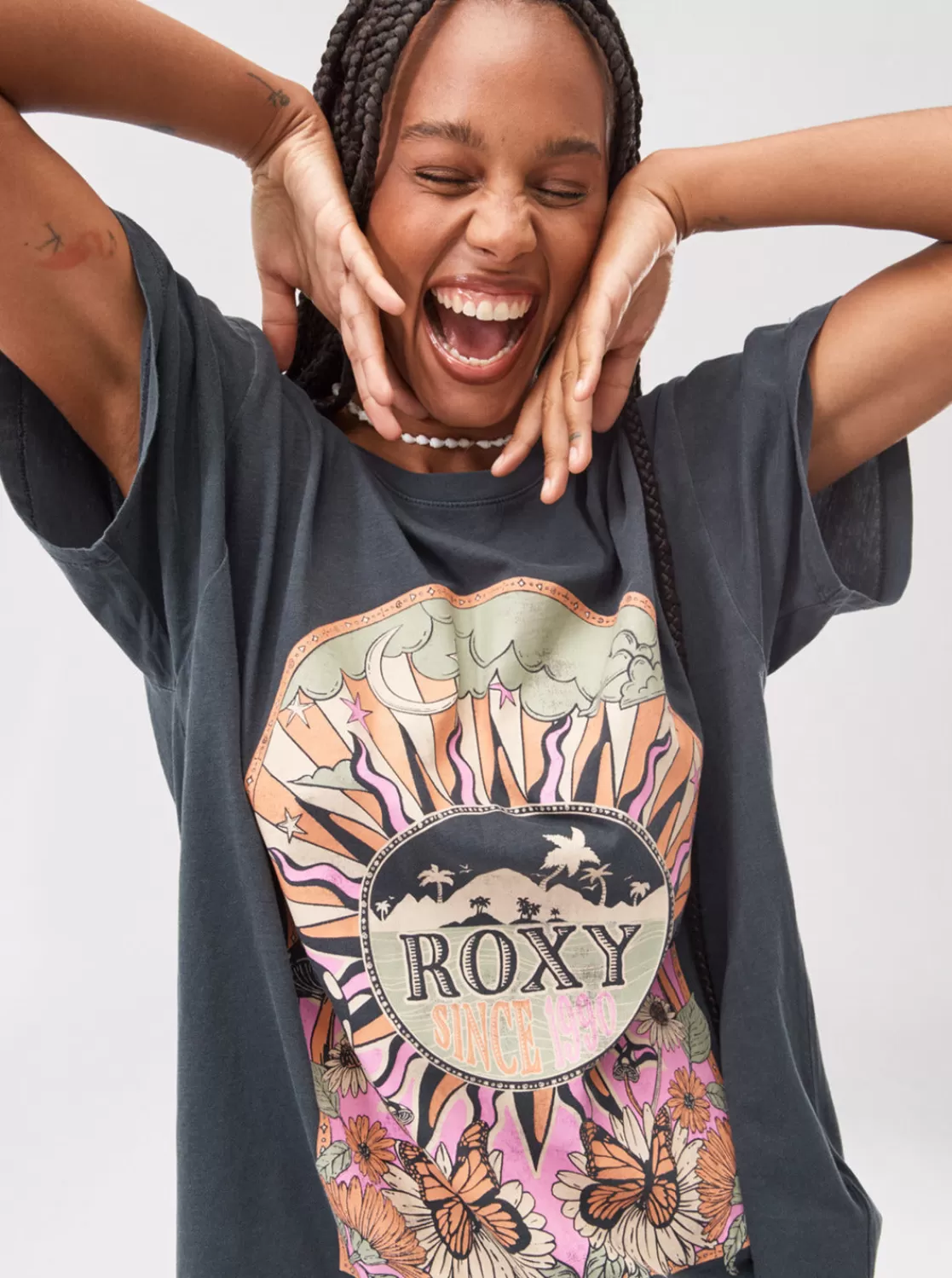 Cosmic Window T-Shirt-ROXY Clearance