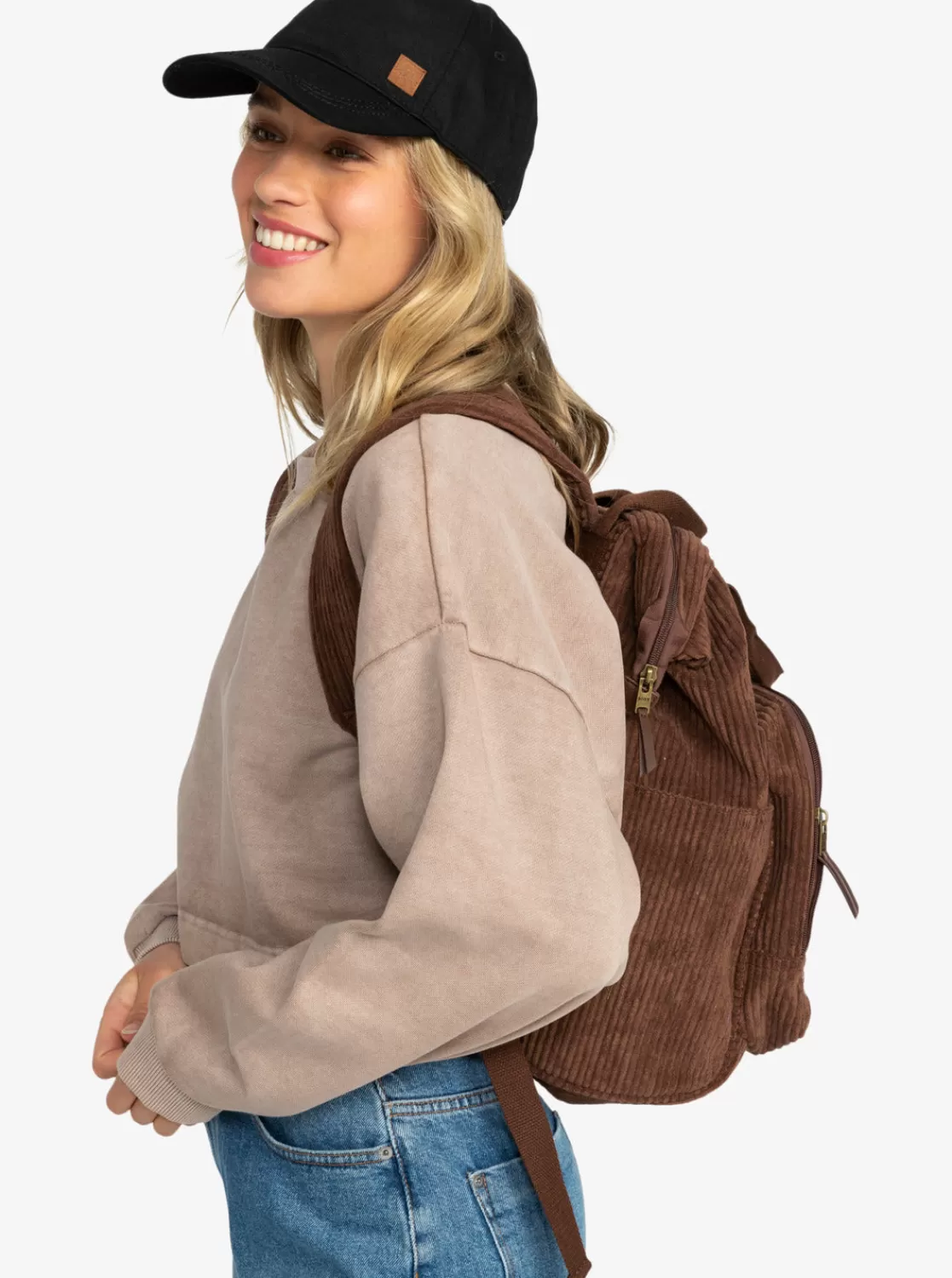 Cozy Nature Medium Corduroy Backpack-ROXY Fashion
