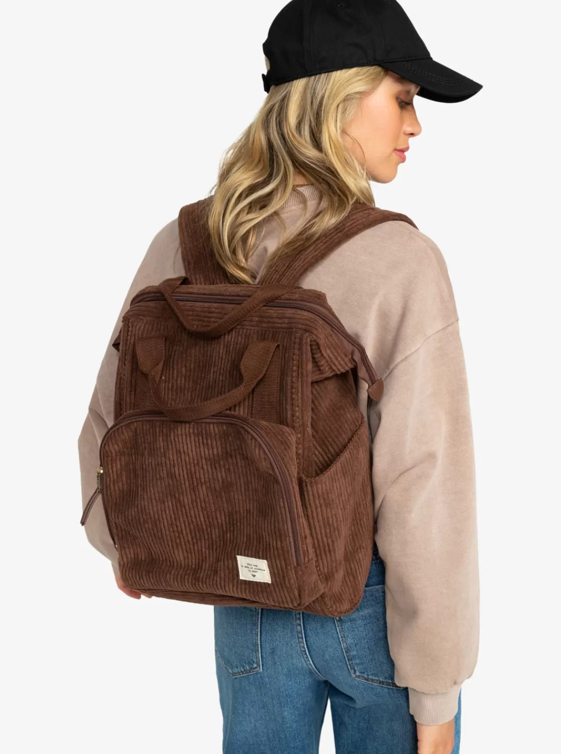 Cozy Nature Medium Corduroy Backpack-ROXY Fashion