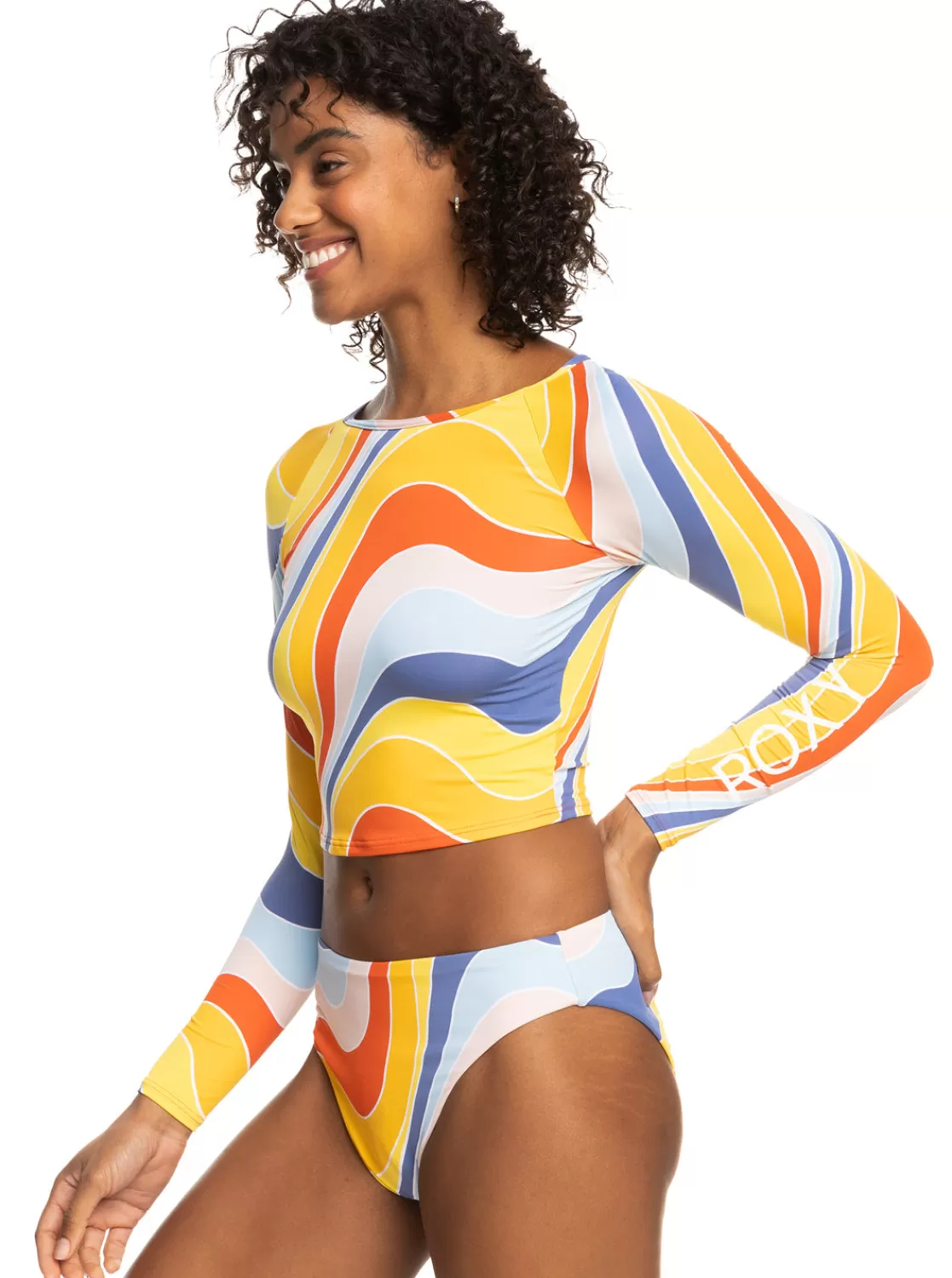 Crop Top Long Sleeve Rashguard-ROXY Flash Sale