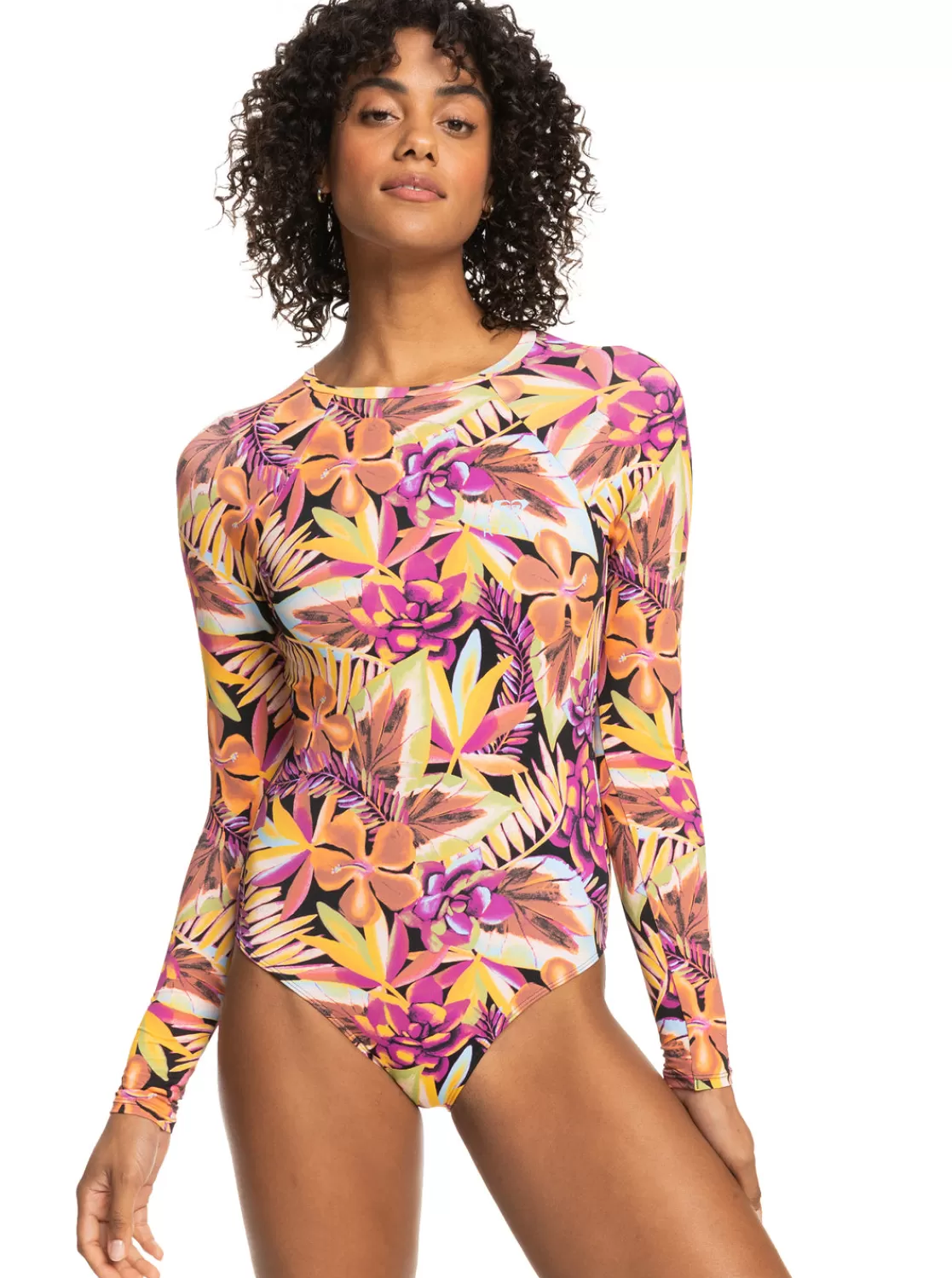 Fashion Long Sleeve One-Piece Swimsuit-ROXY Best Sale