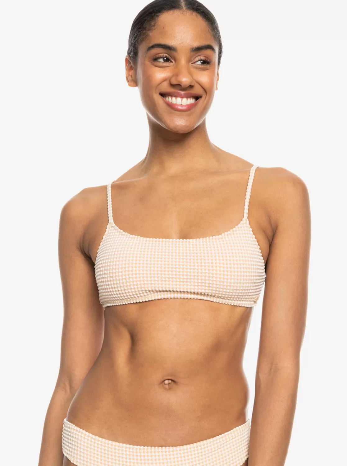 Gingham Bralette Bikini Top-ROXY Best Sale