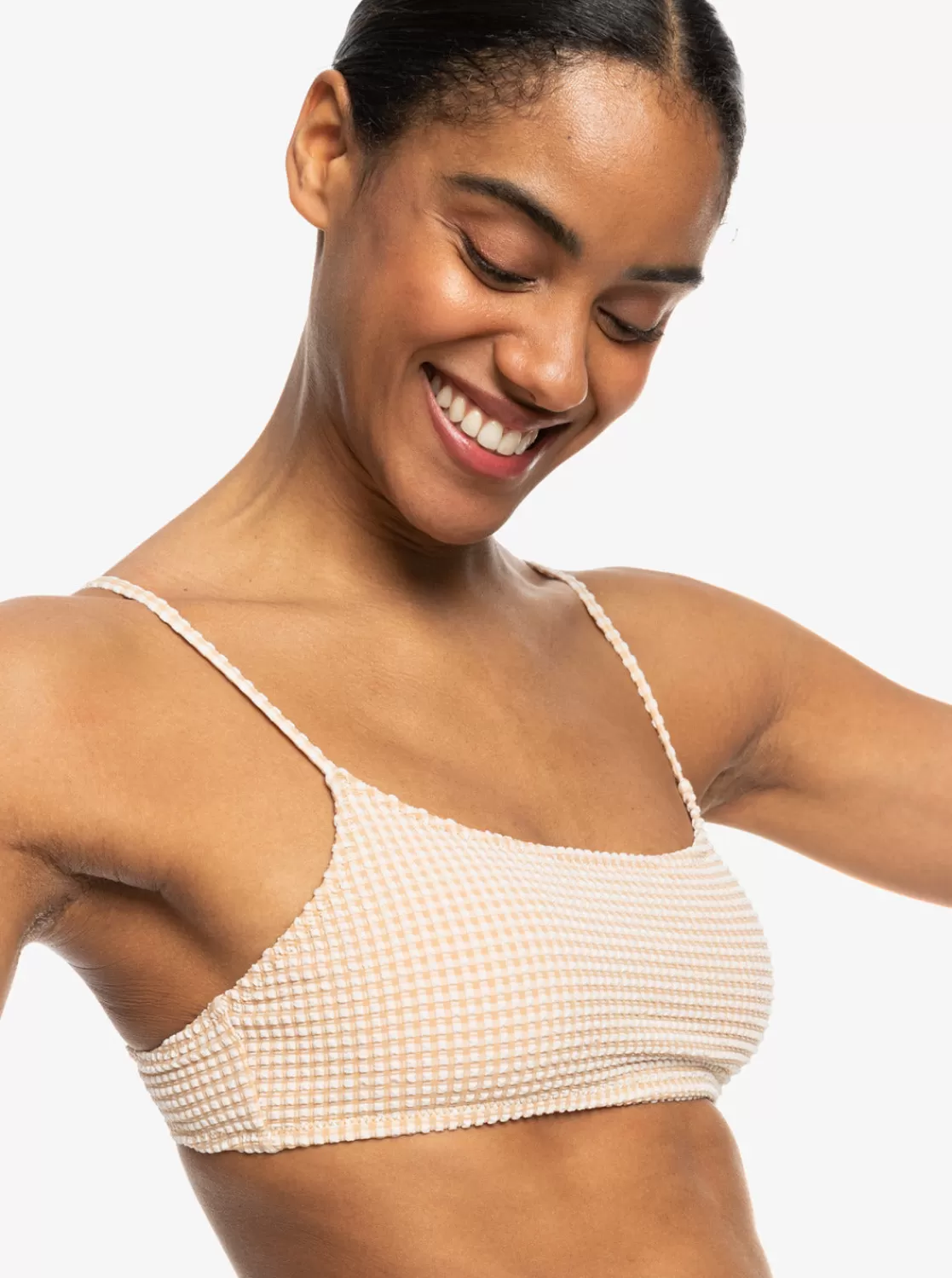 Gingham Bralette Bikini Top-ROXY Best Sale