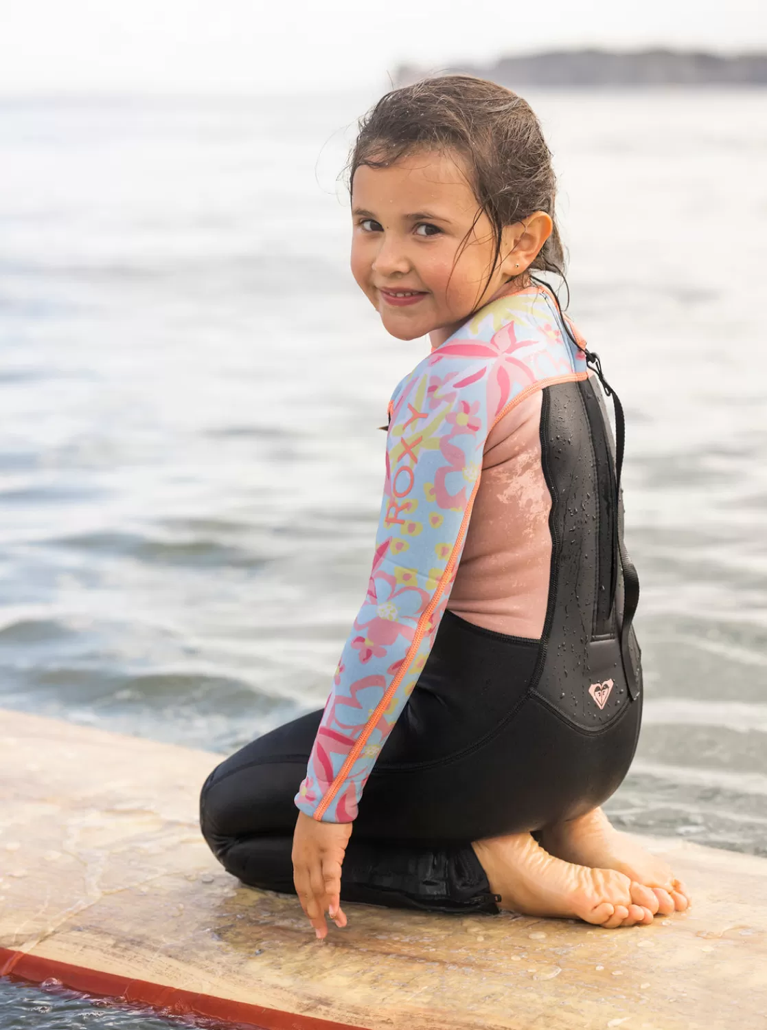 Girls 2-7 3/2mm Prologue Back Zip Wetsuit-ROXY Best Sale