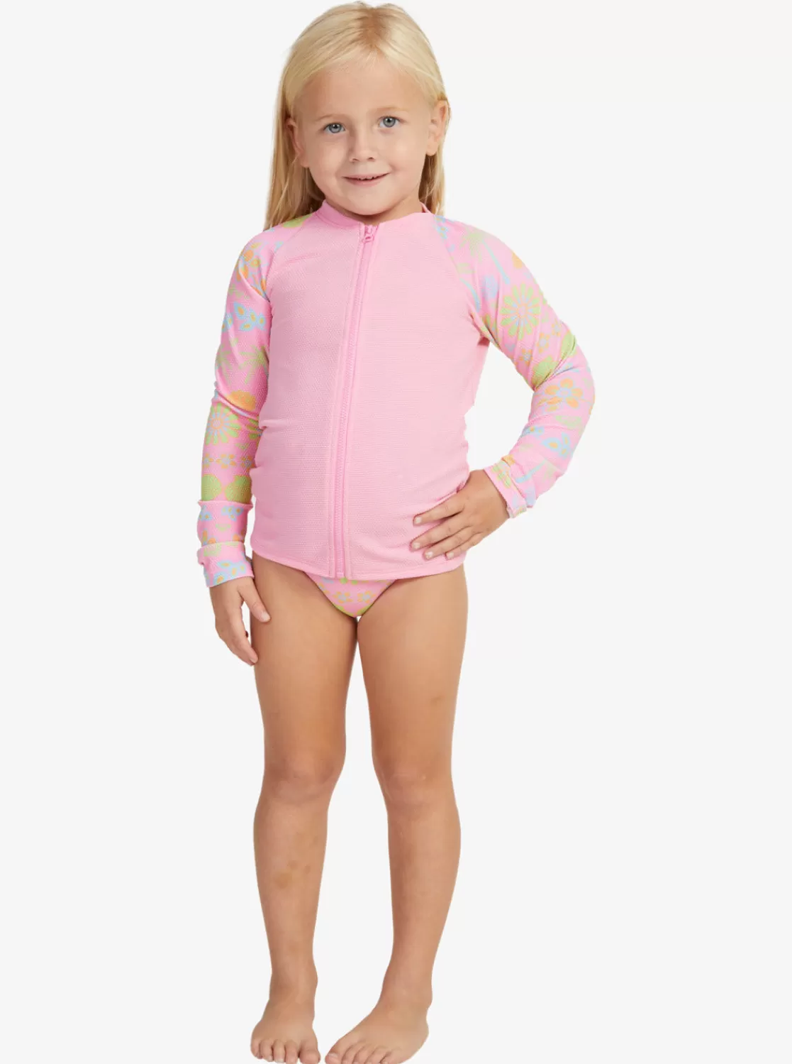 Girls 2-7 Beach Day Together Long Sleeve Rashguard Set-ROXY Store