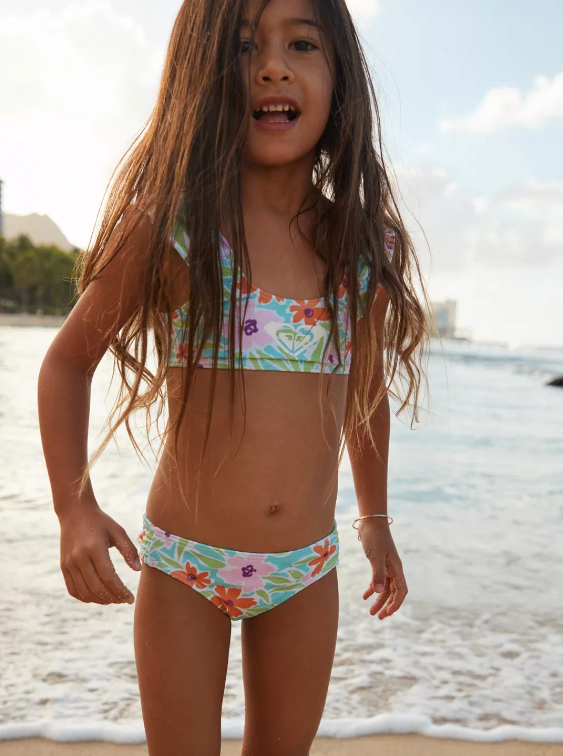Girls 2-7 Hawaiian Spirit Bralette Set Bikini Set-ROXY Outlet