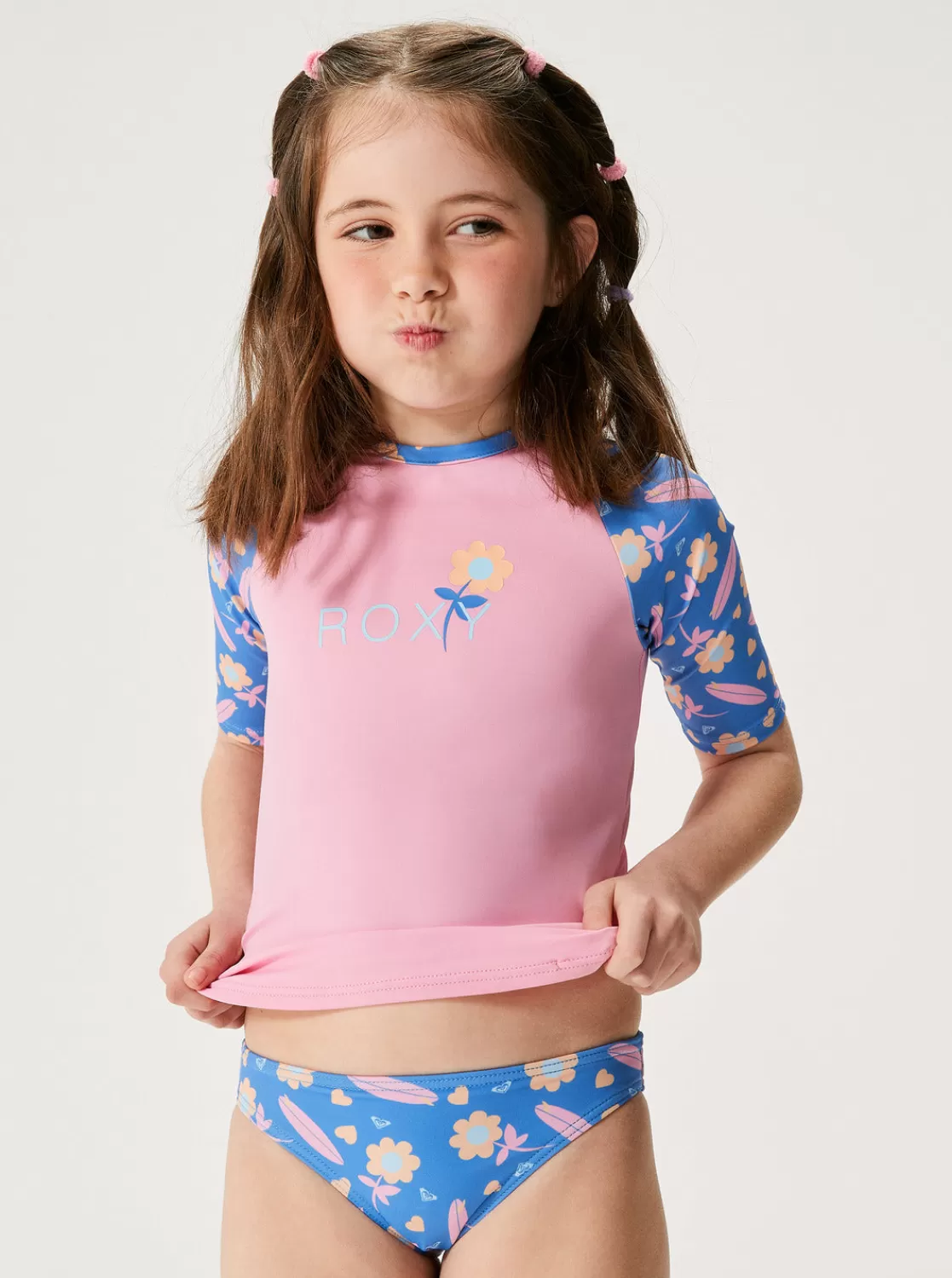 Girls 2-7 Lorem Short-Sleeve Rashguard Set-ROXY Hot