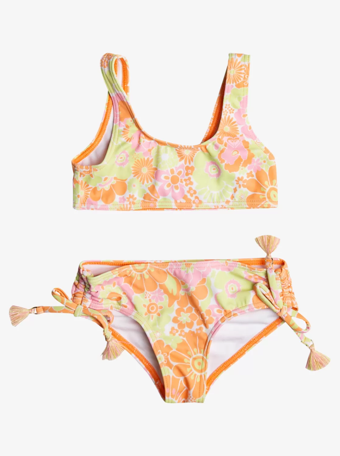 Girls 4-16 Happiness Feeling Two Piece Bralette Bikini Set-ROXY Outlet