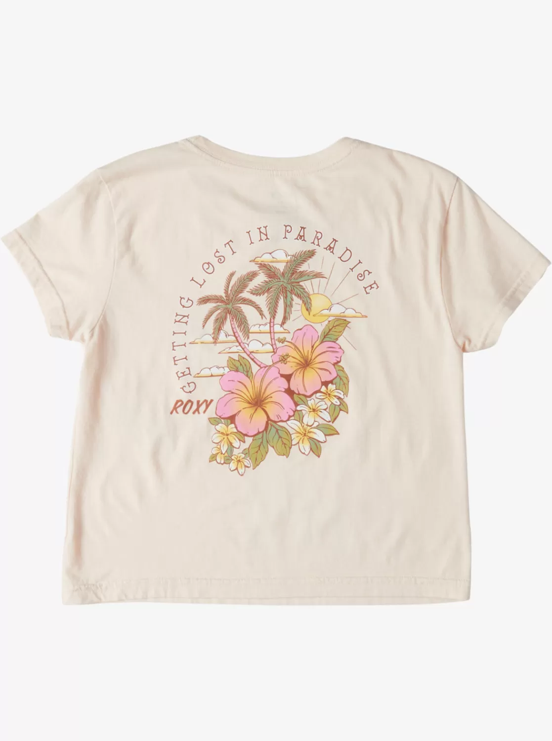 Girls 4-16 Hibiscus Paradise Boyfriend T-Shirt-ROXY Shop