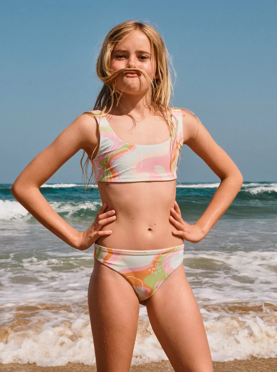 Girls 4-16 Hibiscus Reversible Two Piece Bikini Set-ROXY Online