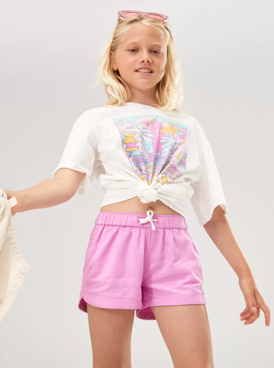 Girls 4-16 Una Mattina Elastic Waist Shorts-ROXY Best