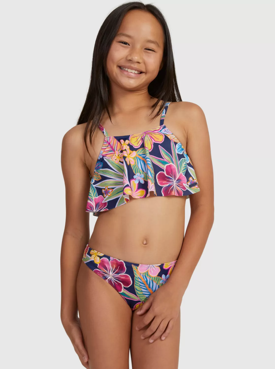 Girls 7-16 Paradise Trip Two Piece Flutter Bikini Set-ROXY Cheap