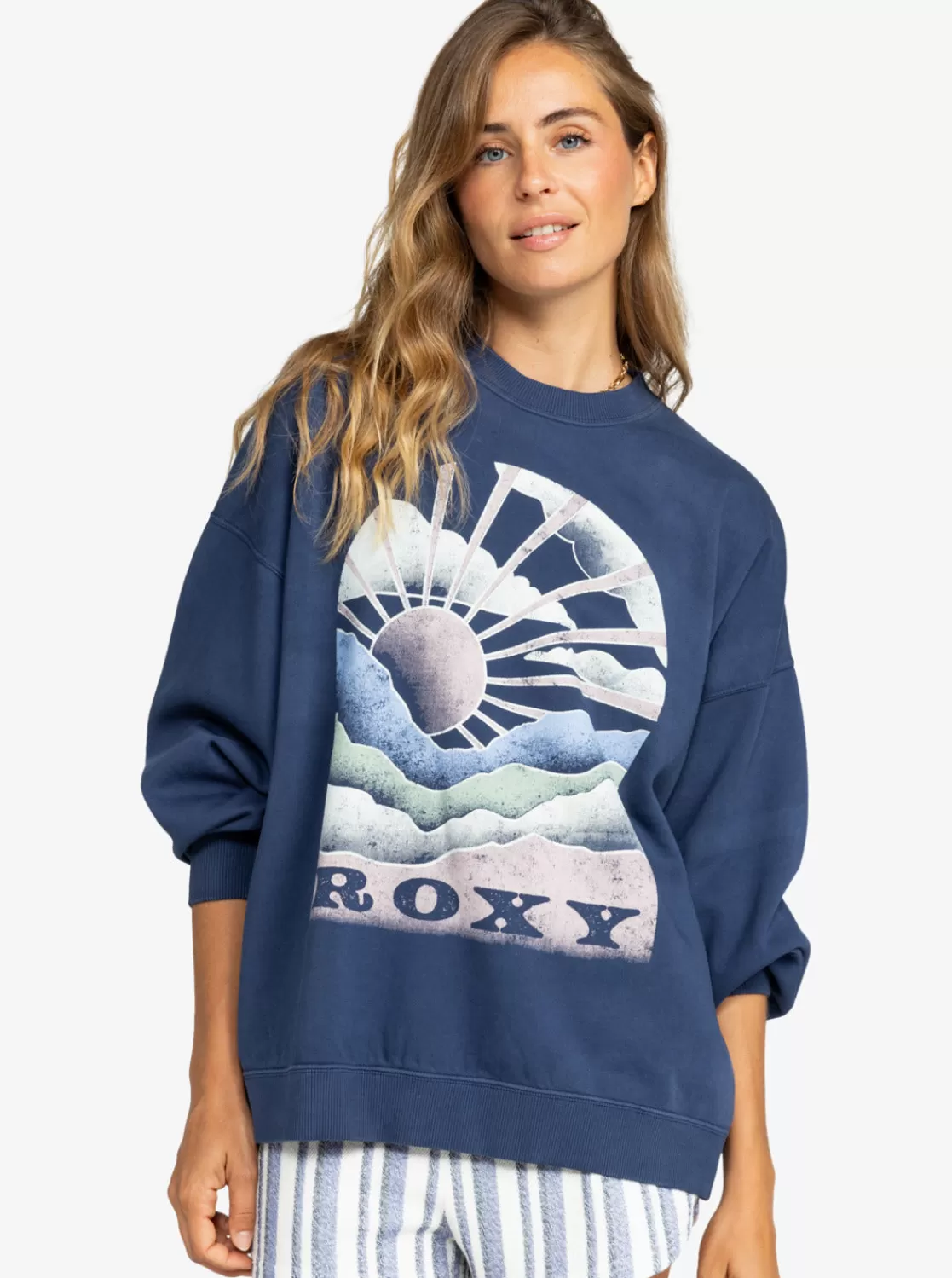 Lineup Oversized Crew Neck Sweatshirt-ROXY Sale