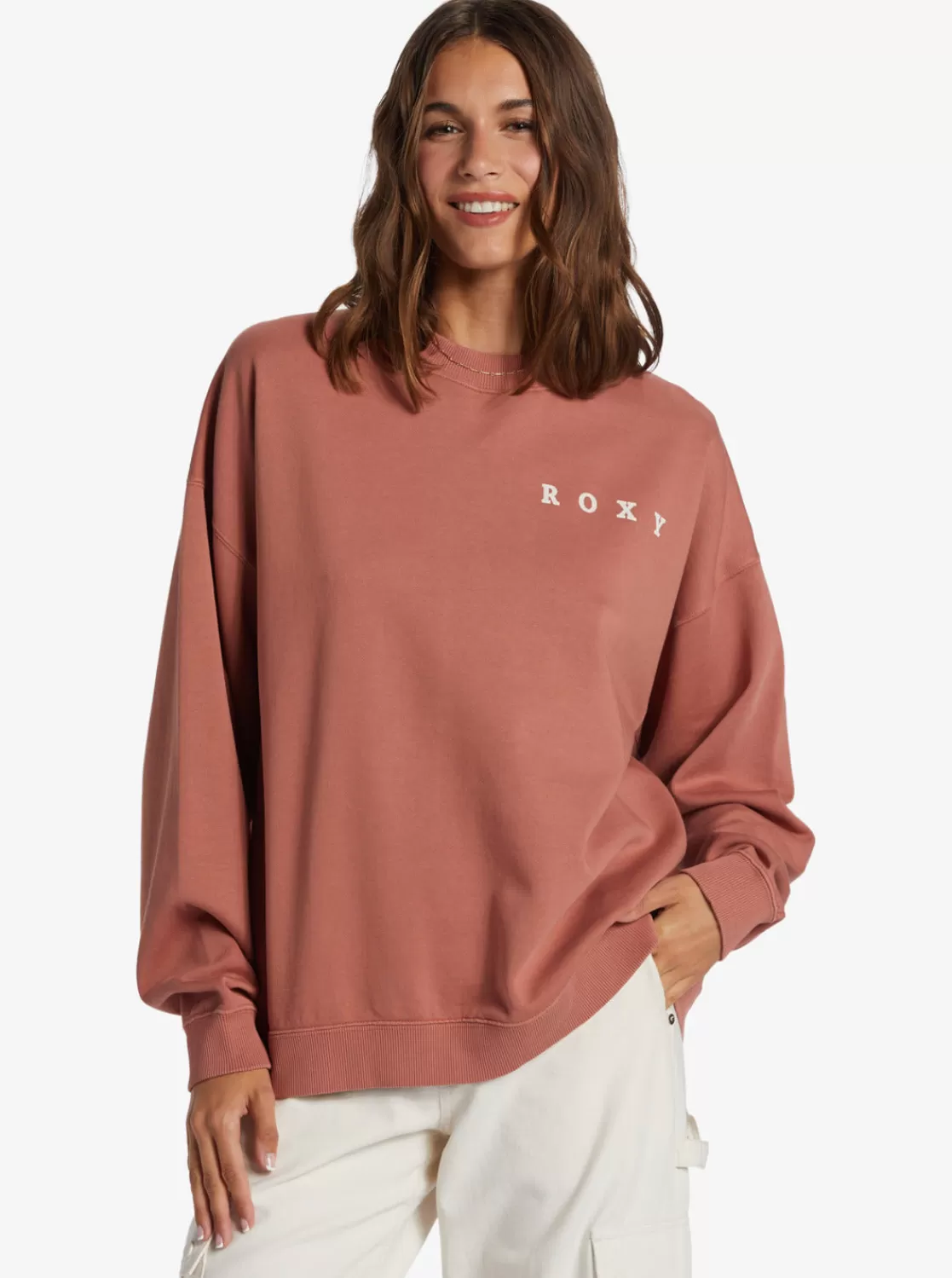 Lineup Oversized Crew Neck Sweatshirt-ROXY Fashion