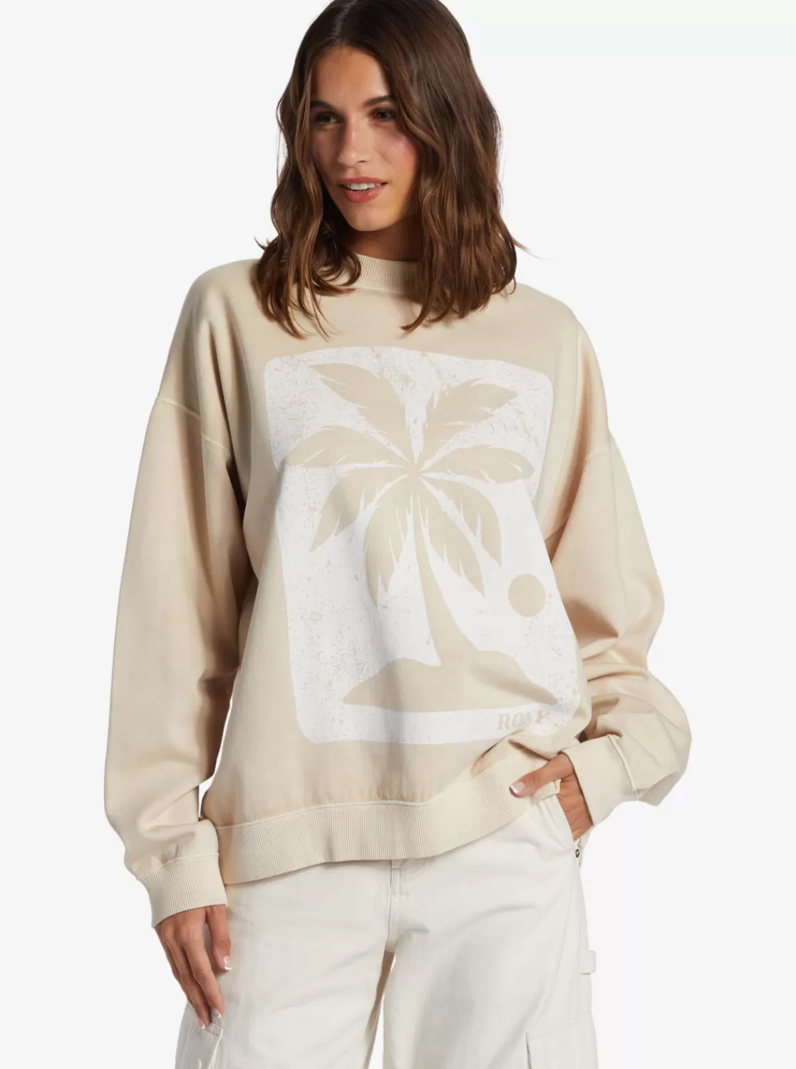 Lineup Oversized Crew Neck Sweatshirt-ROXY Cheap