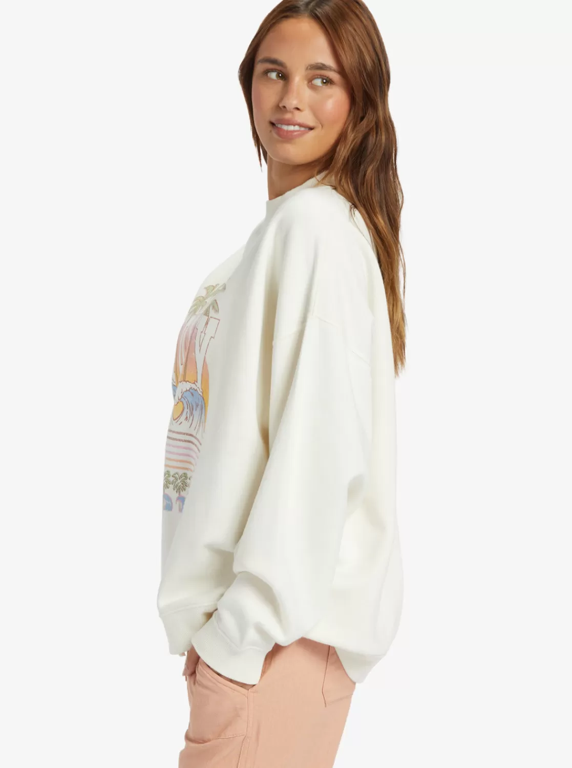 Lineup Oversized Crew Neck Sweatshirt-ROXY Hot