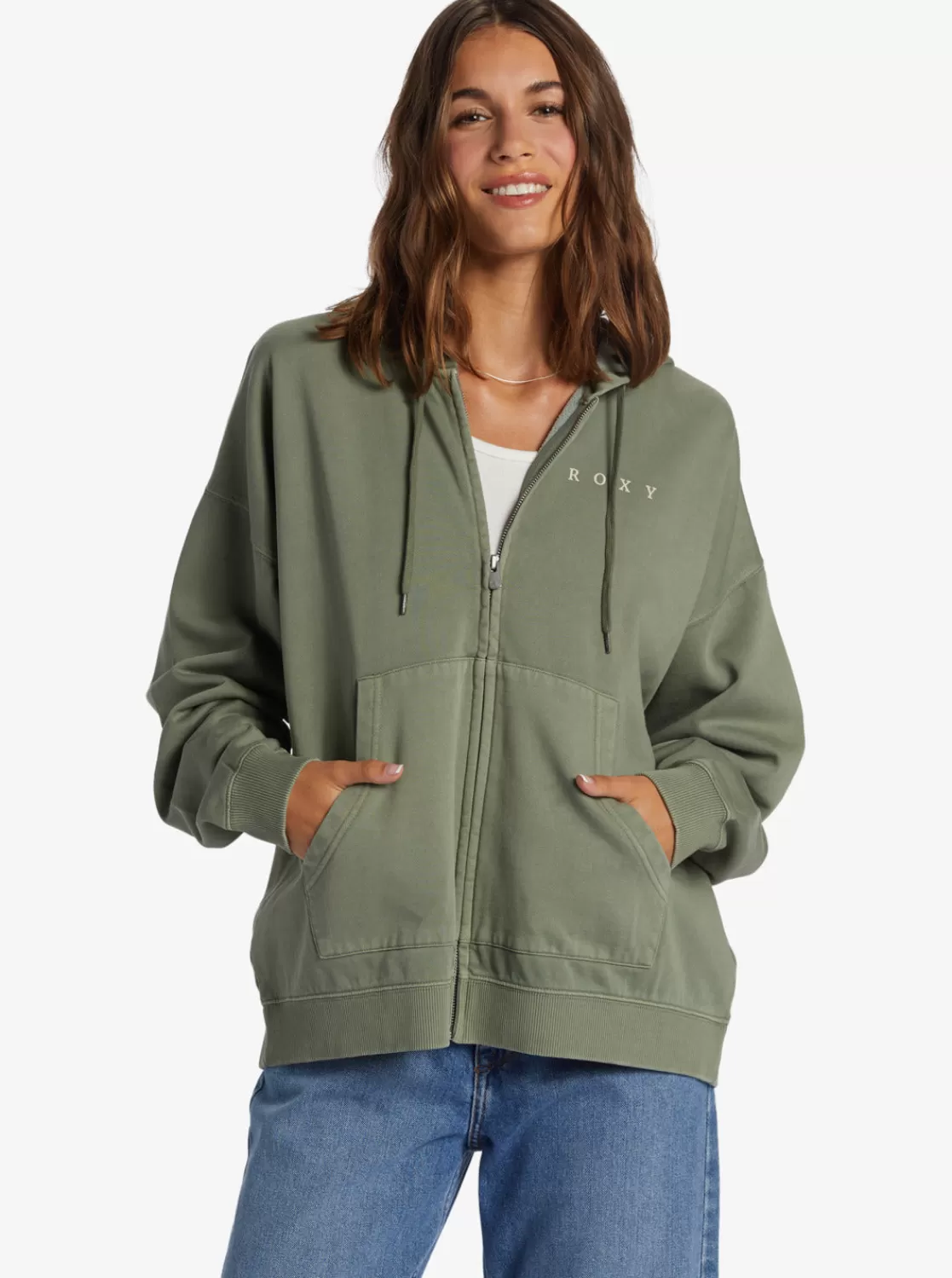 Lineup Oversized Zip-Up Hoodie-ROXY New