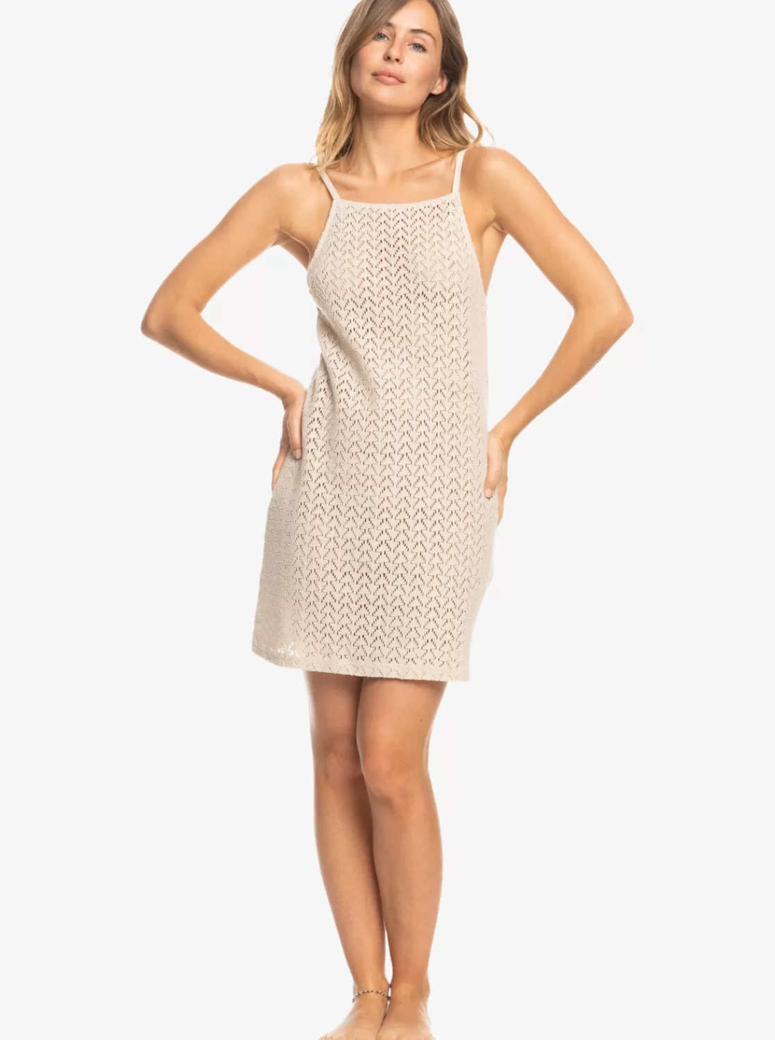 Love On The Weekend Beach Cover-Up Crochet Dress-ROXY Hot