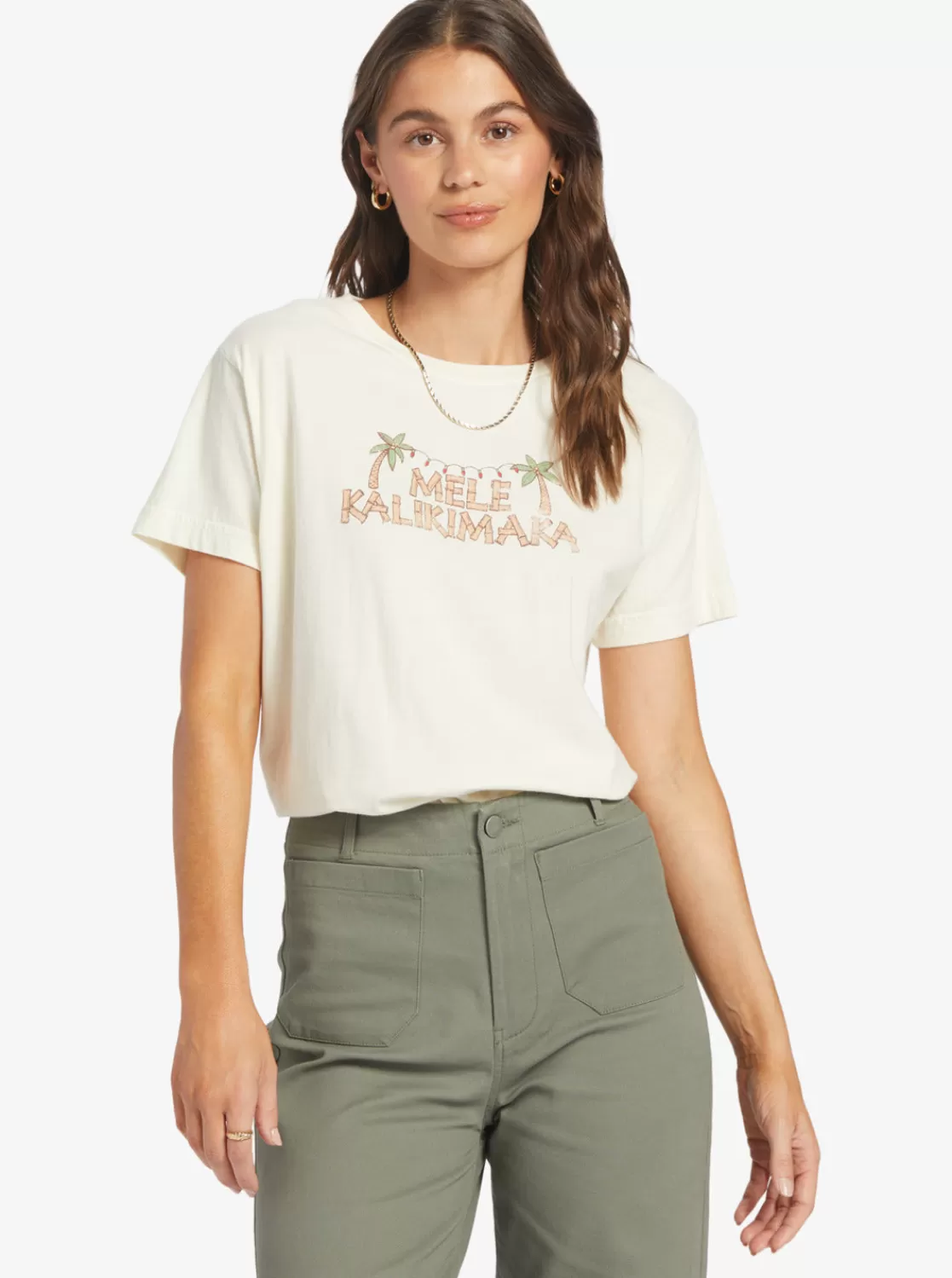 Mele Tiki Boyfriend T-Shirt-ROXY Shop