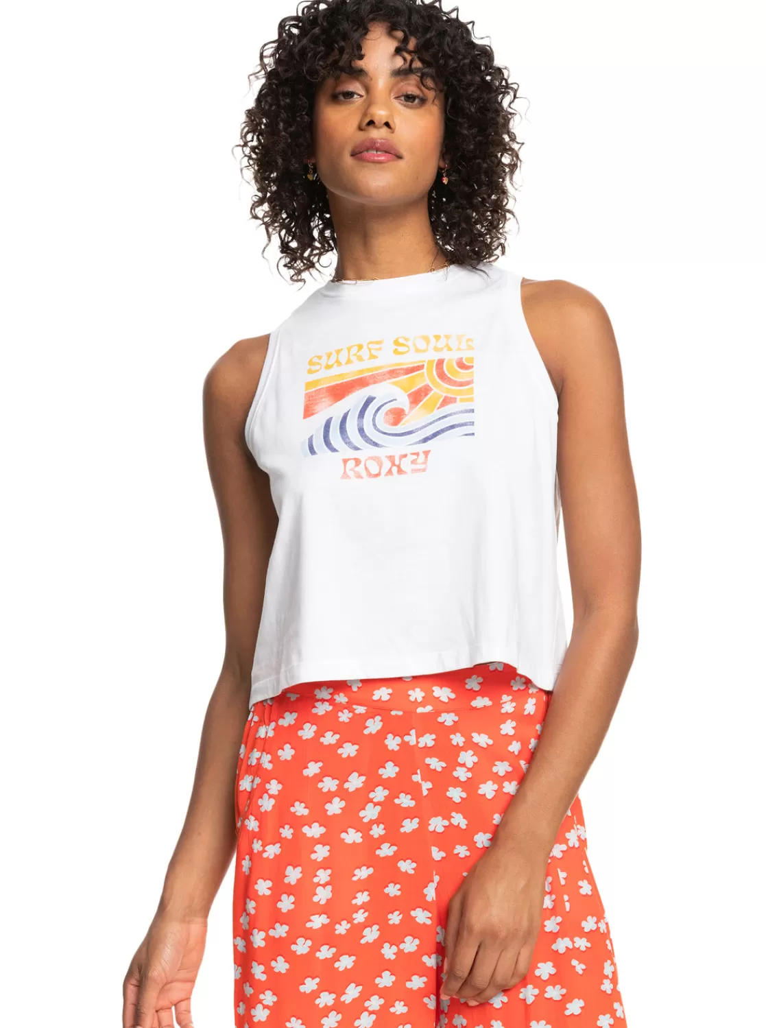 Moonlight Serenade Cropped Tank Top-ROXY Sale