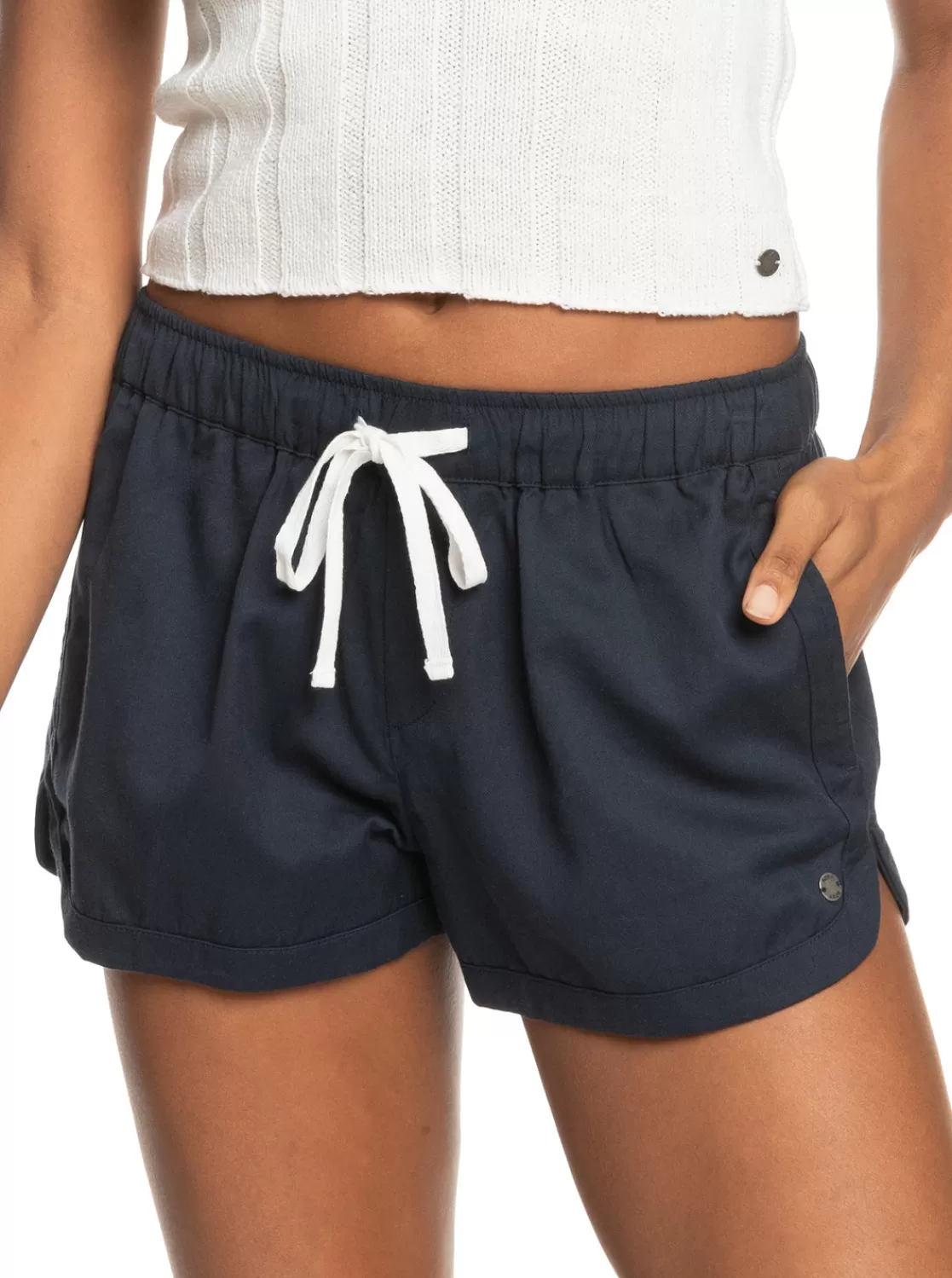 New Impossible Love Elastic Waist Shorts-ROXY Outlet