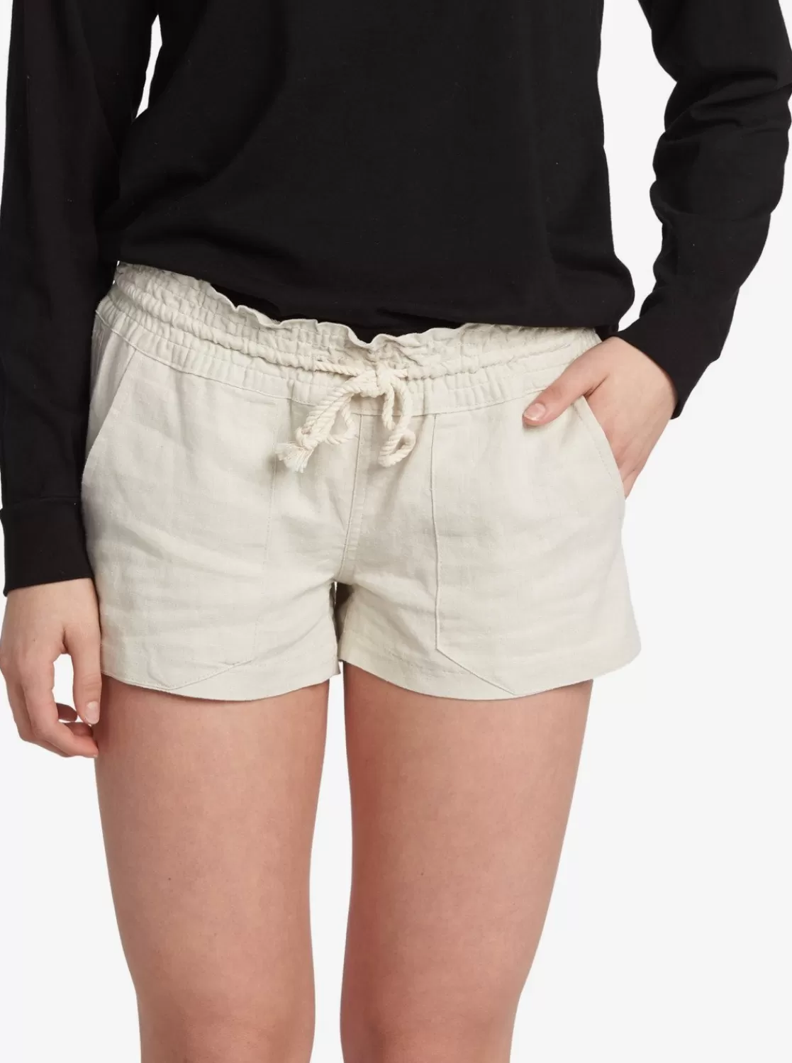 Oceanside Elastic Waist Shorts-ROXY New