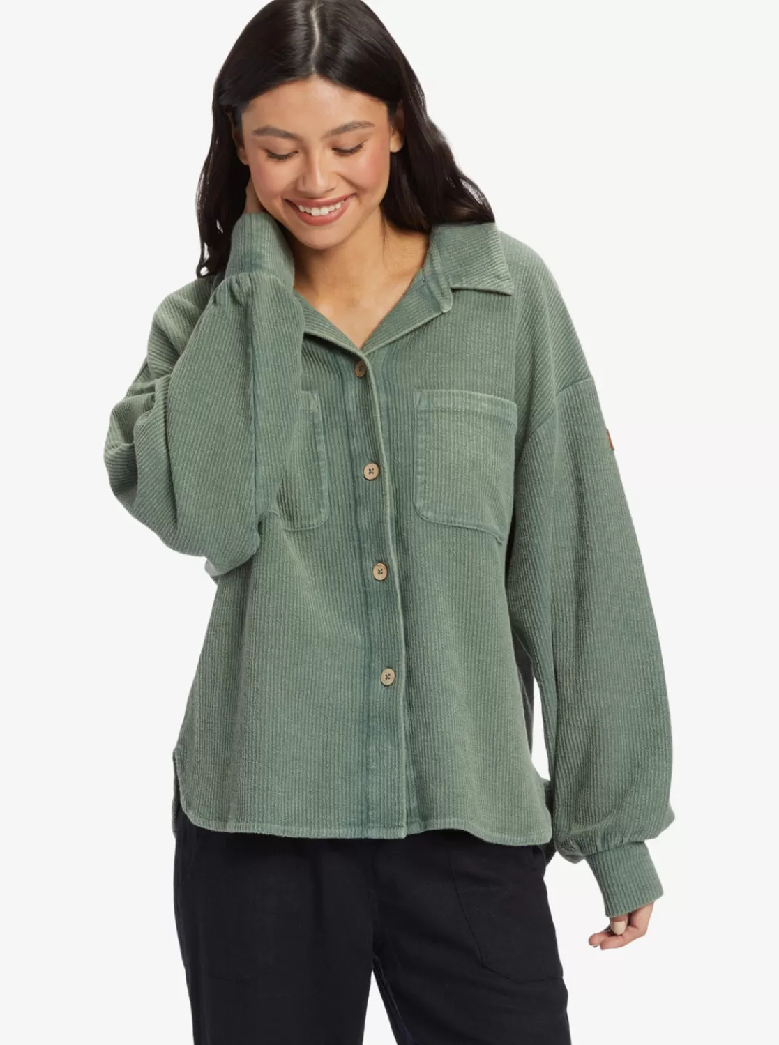 Off Duty Knit Shacket Overshirt-ROXY Online