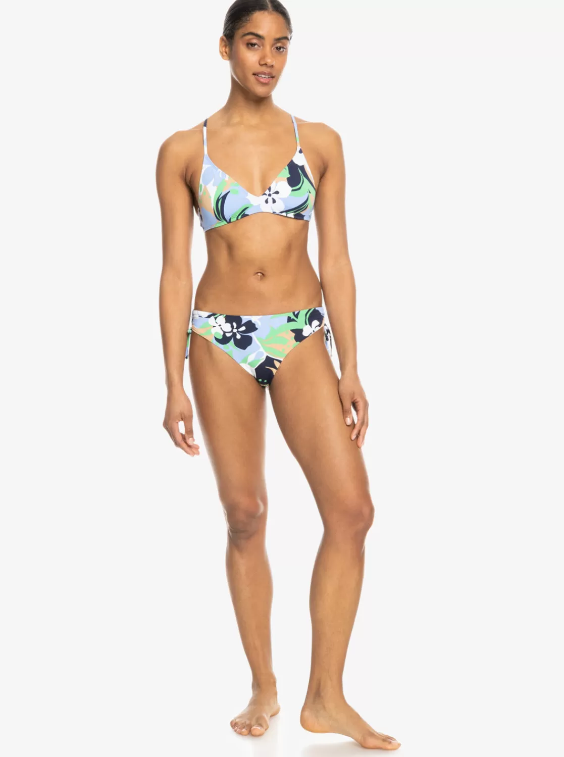 Printed Beach Classics Hipster Side-Tie Bikini Bottoms-ROXY Outlet