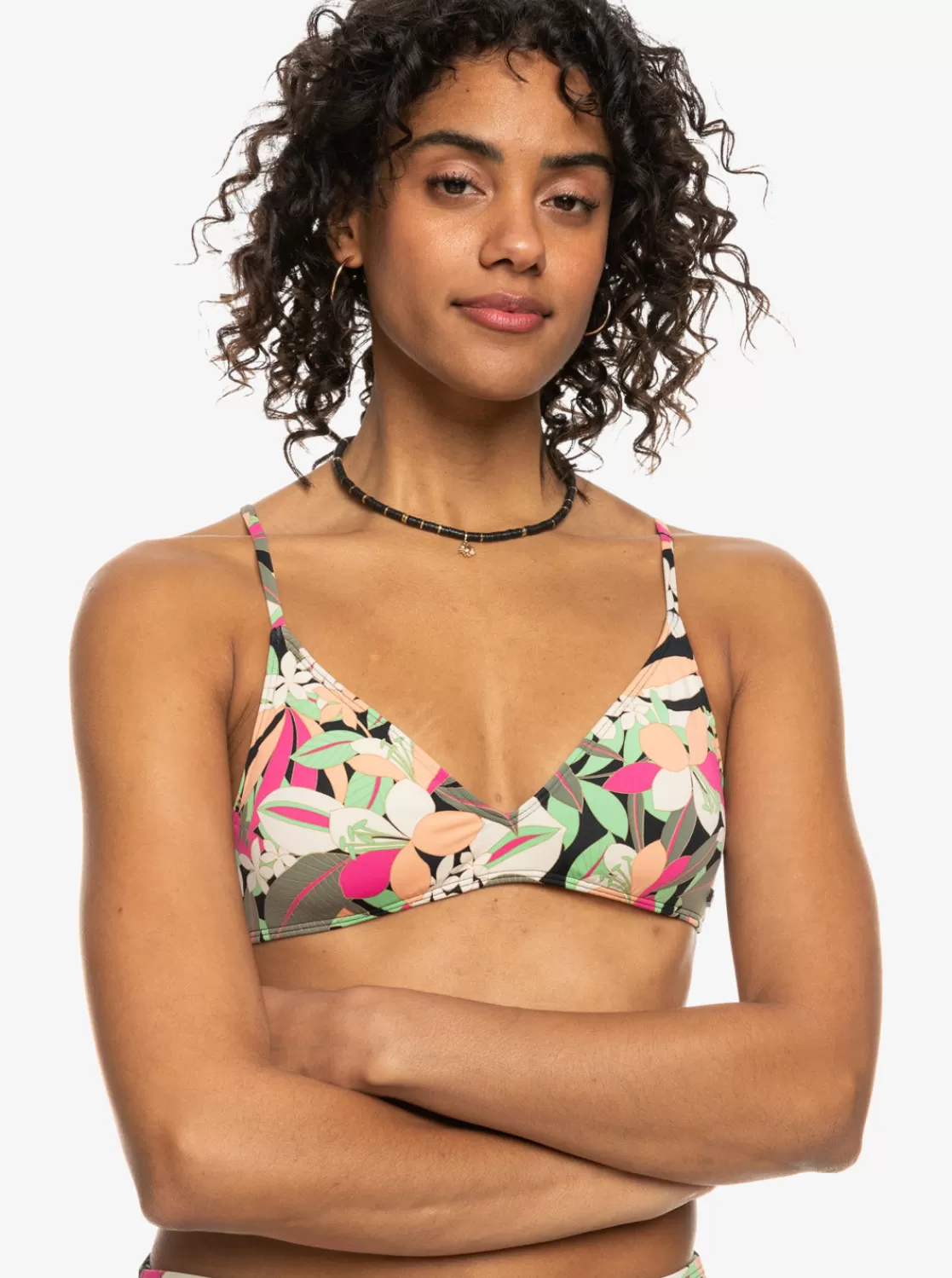 Printed Beach Classics Strappy Bra Bikini Top-ROXY Sale