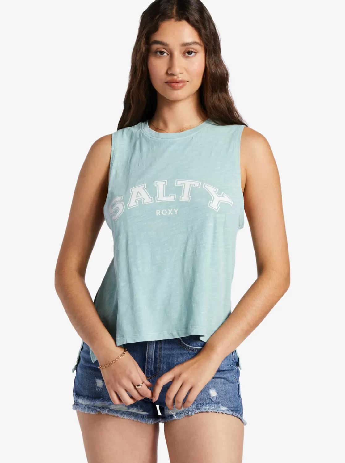 Salty Sleeveless Muscle T-Shirt-ROXY Outlet