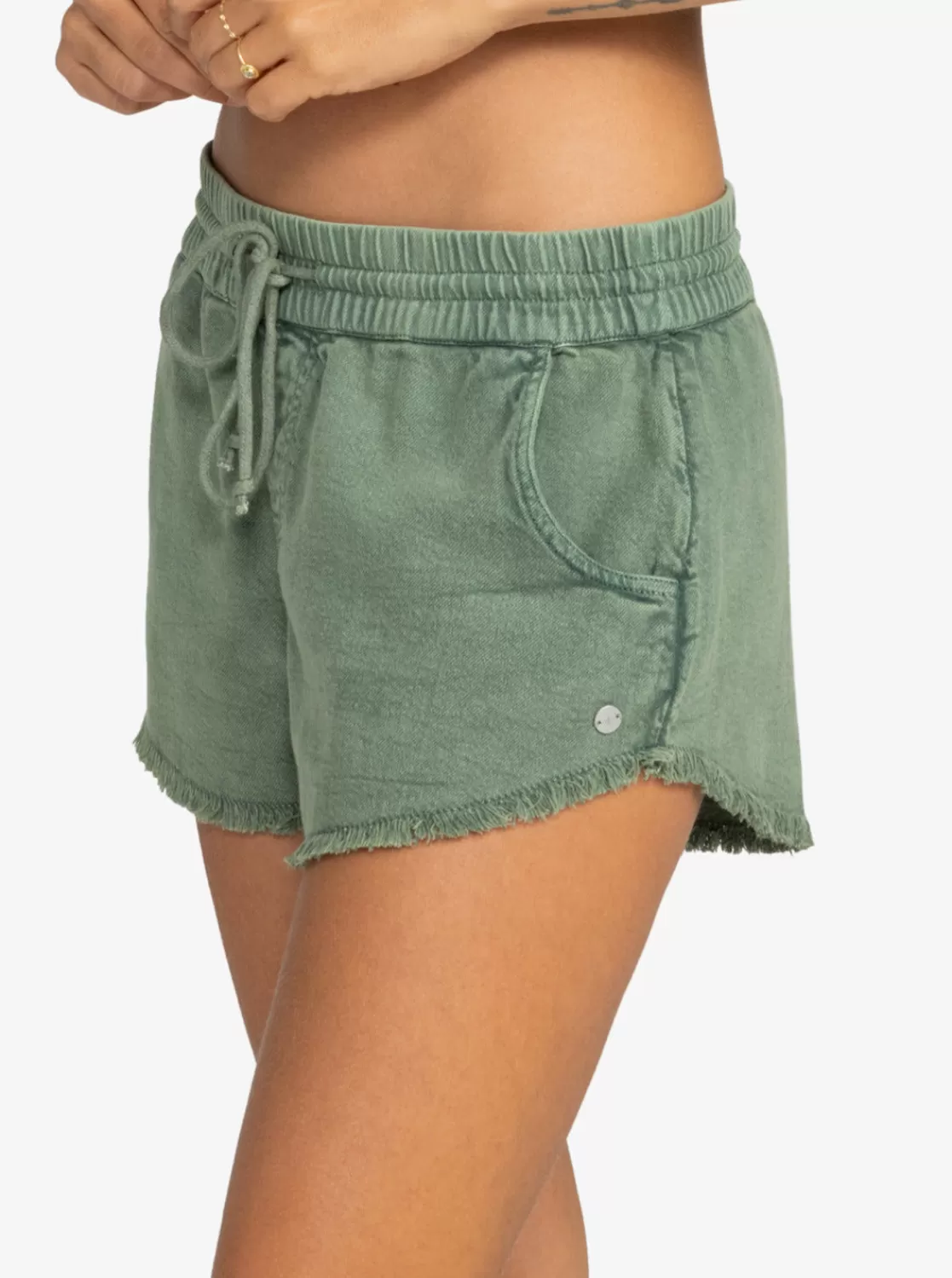 Scenic Route Elastic Waist Shorts-ROXY Shop