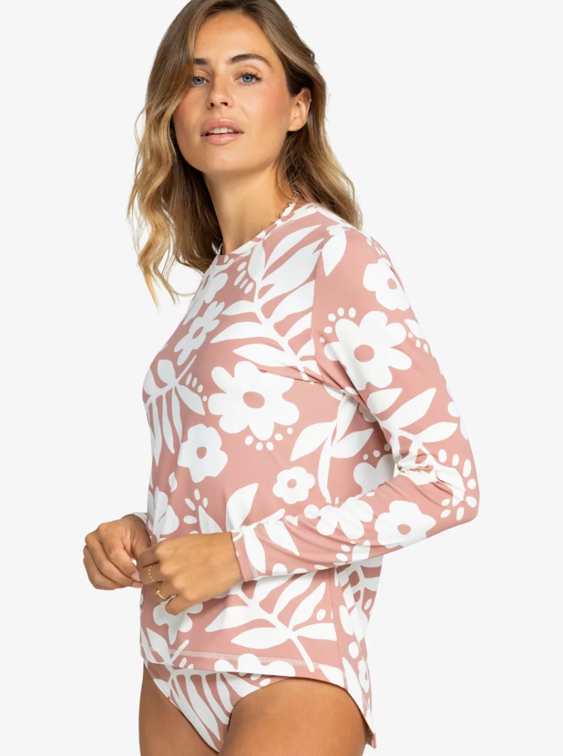 Sea Skippin Printed Long Sleeve Rashguard-ROXY Cheap