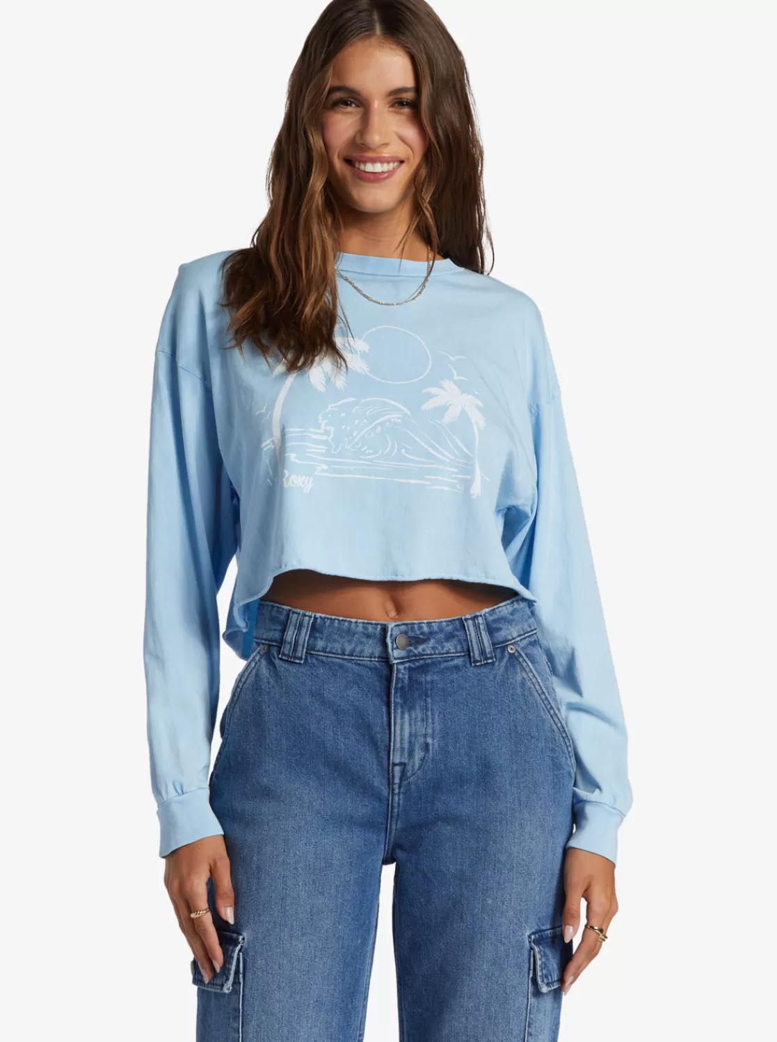 Simple Surf Oversized Long Sleeve T-Shirt-ROXY Store