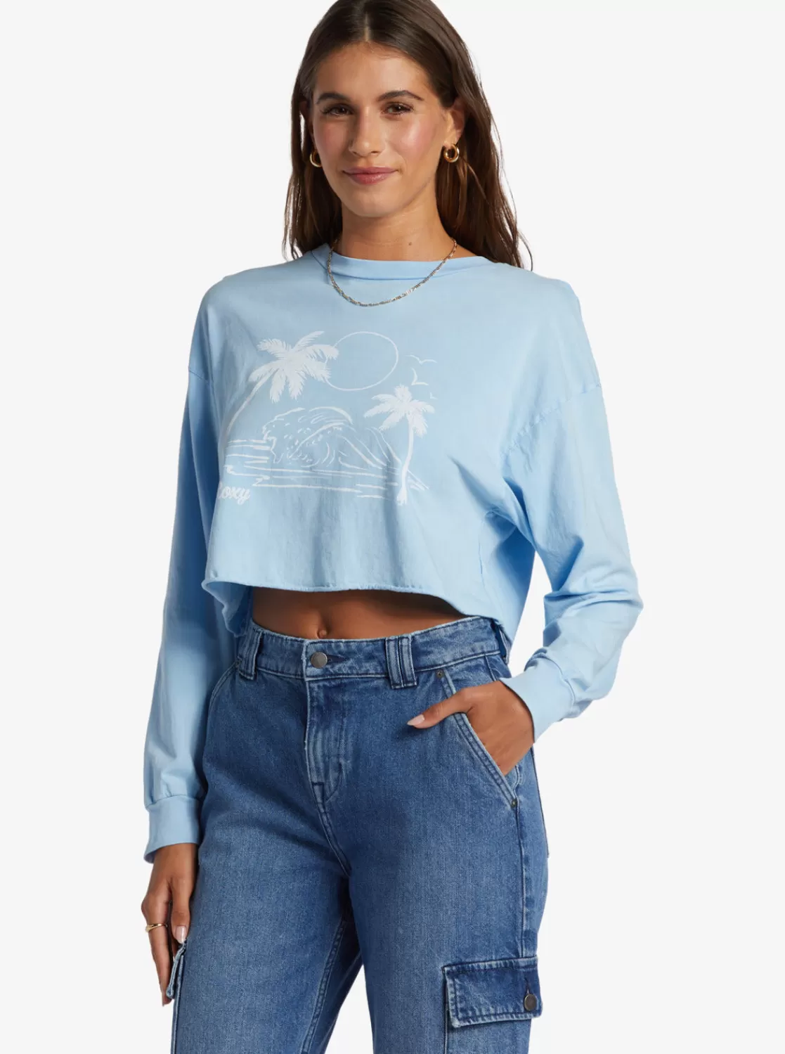 Simple Surf Oversized Long Sleeve T-Shirt-ROXY Store