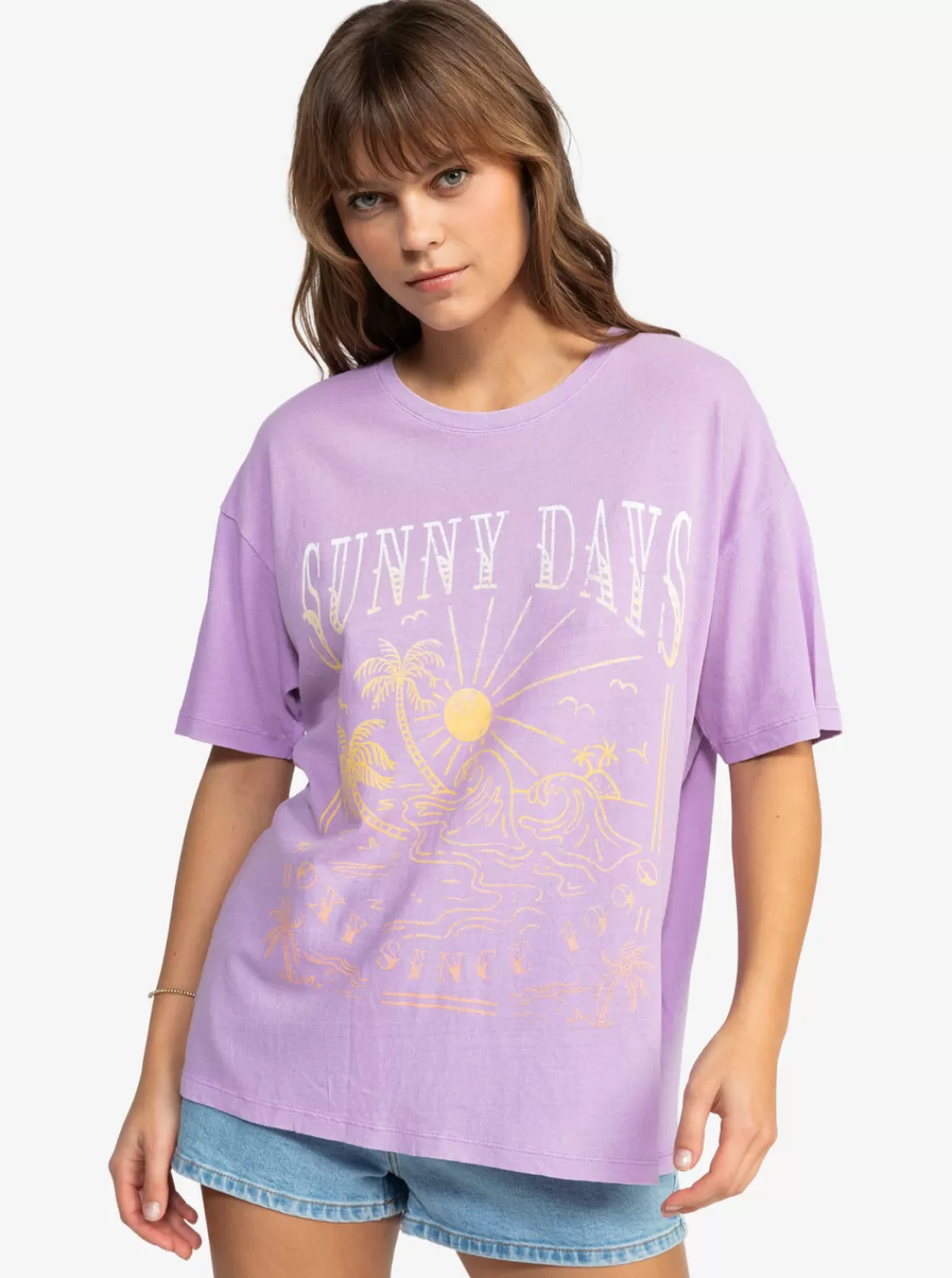 Sunny Days Oversized T-Shirt-ROXY Clearance