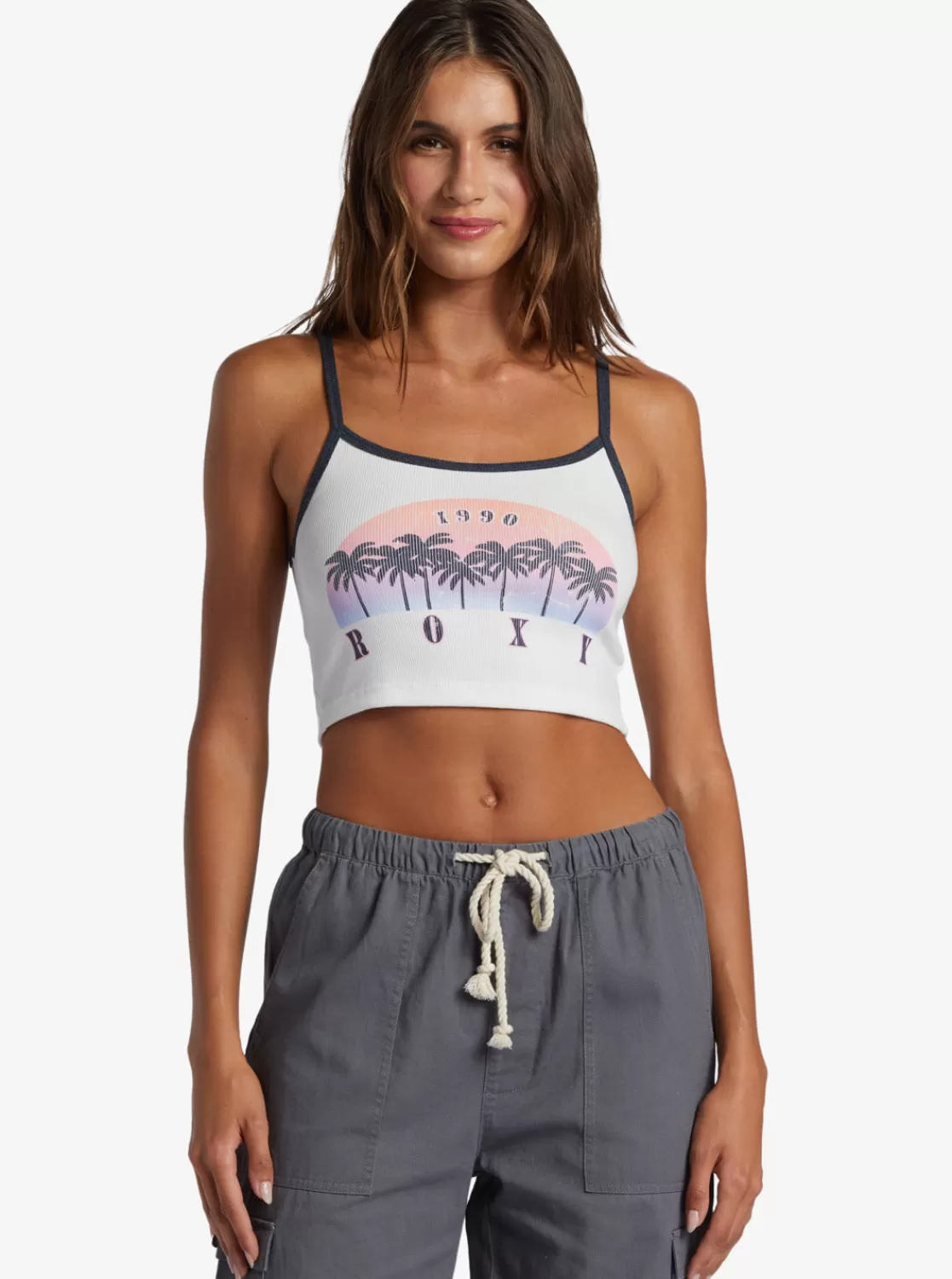 Sunset Palms Crop Tank-ROXY Online