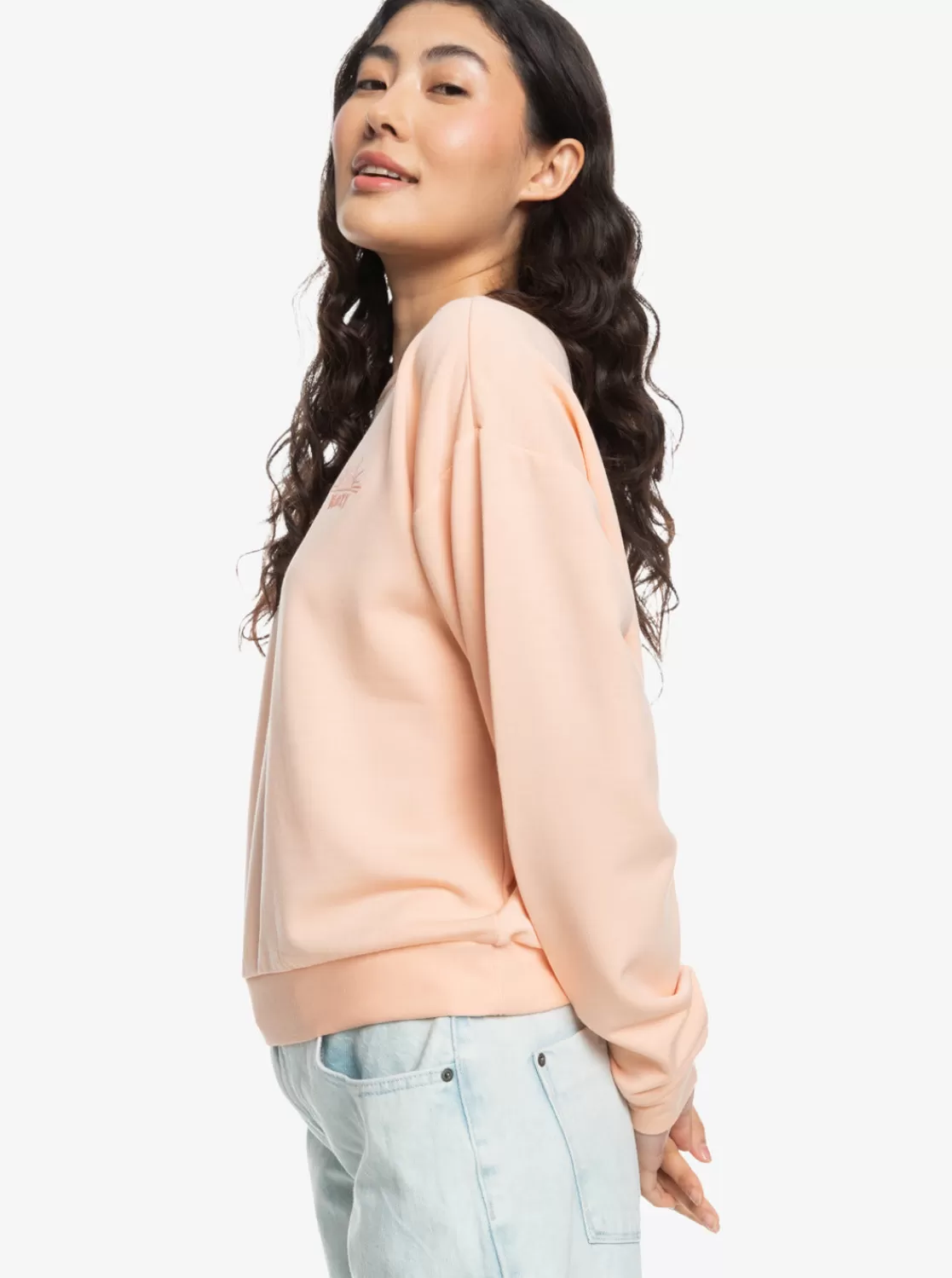 Surfing By Moonlight B Crew Neck Sweatshirt-ROXY Flash Sale