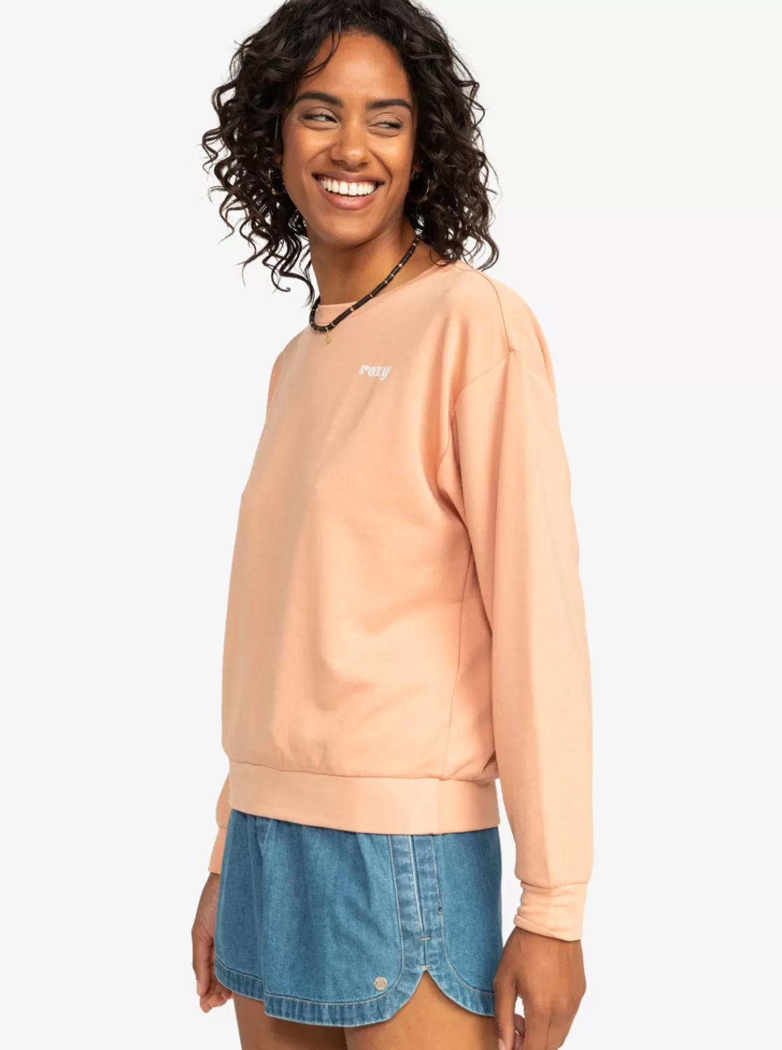 Surfing By Moonlight Crew Neck Sweatshirt-ROXY Outlet