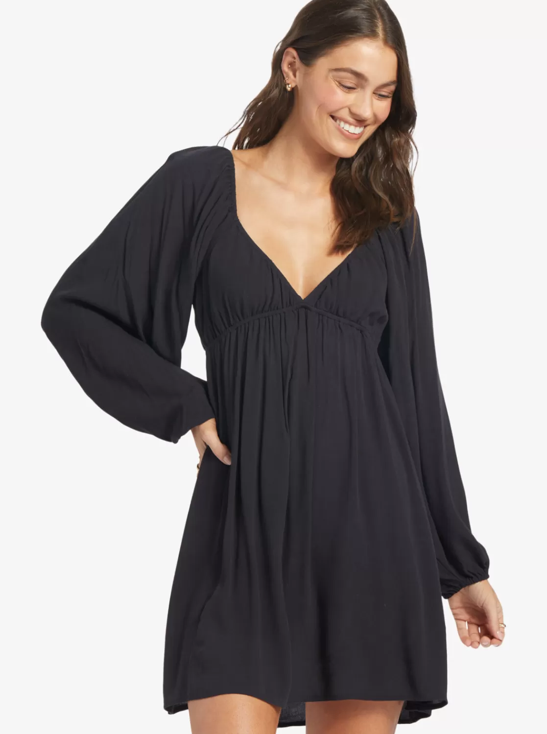 Sweetest Shores Dress Solid Dress-ROXY Cheap