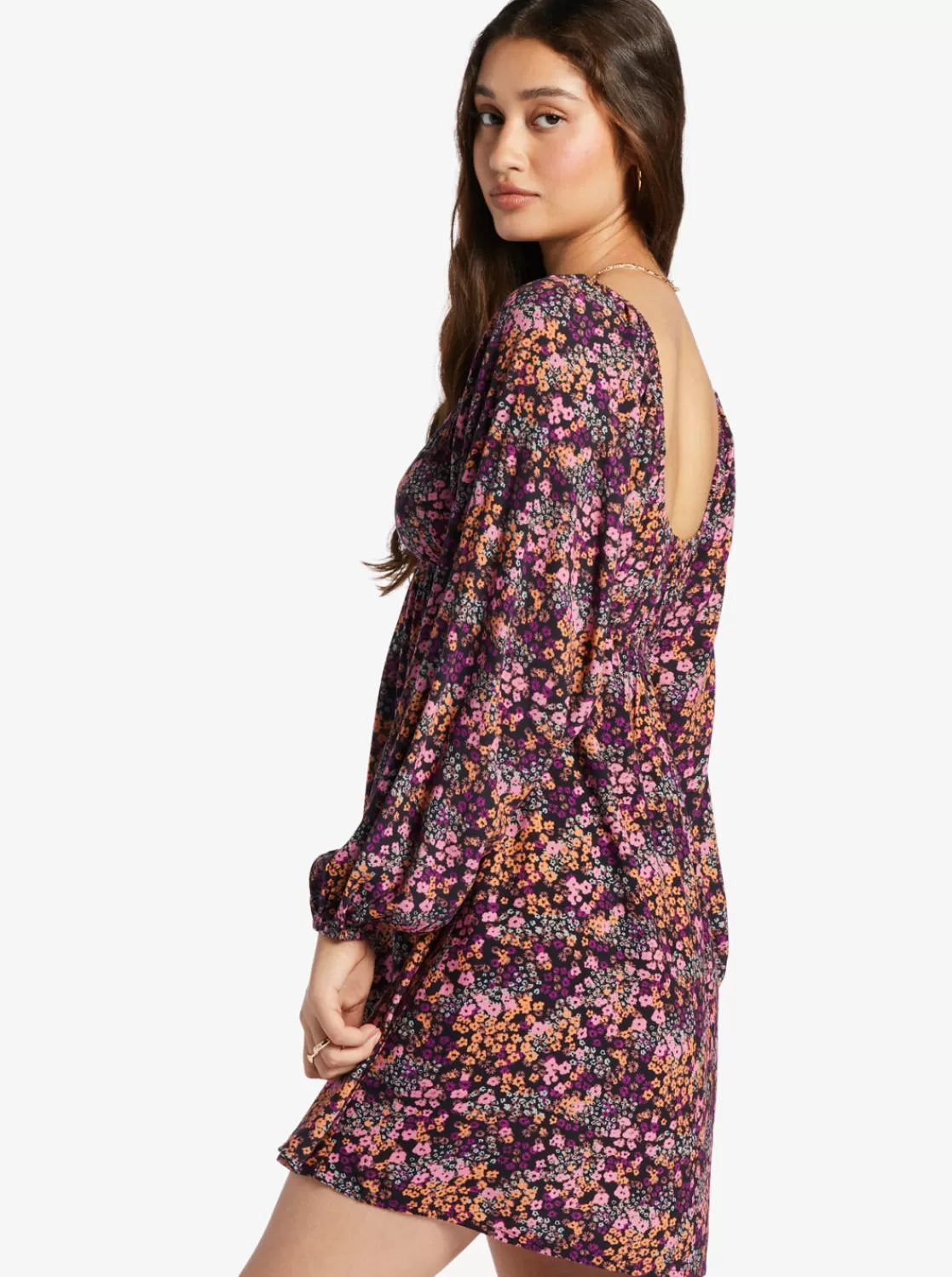 Sweetest Shores Puff Sleeve Dress-ROXY Store