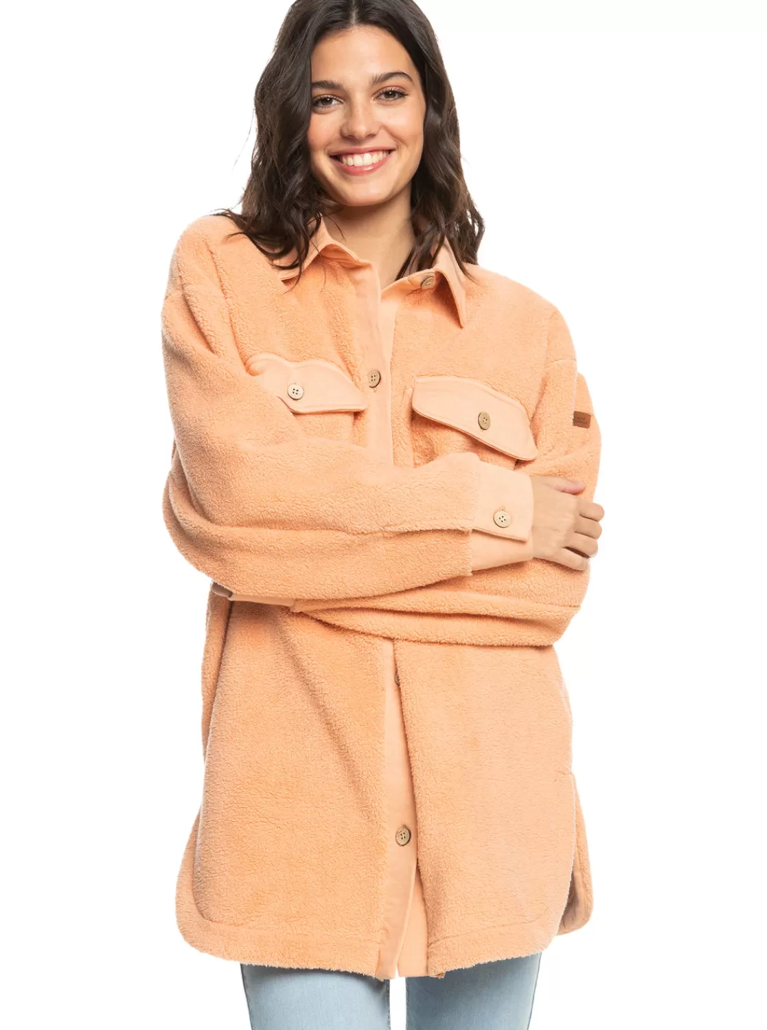 Switch Up Sherpa Fleece Overshirt-ROXY Sale