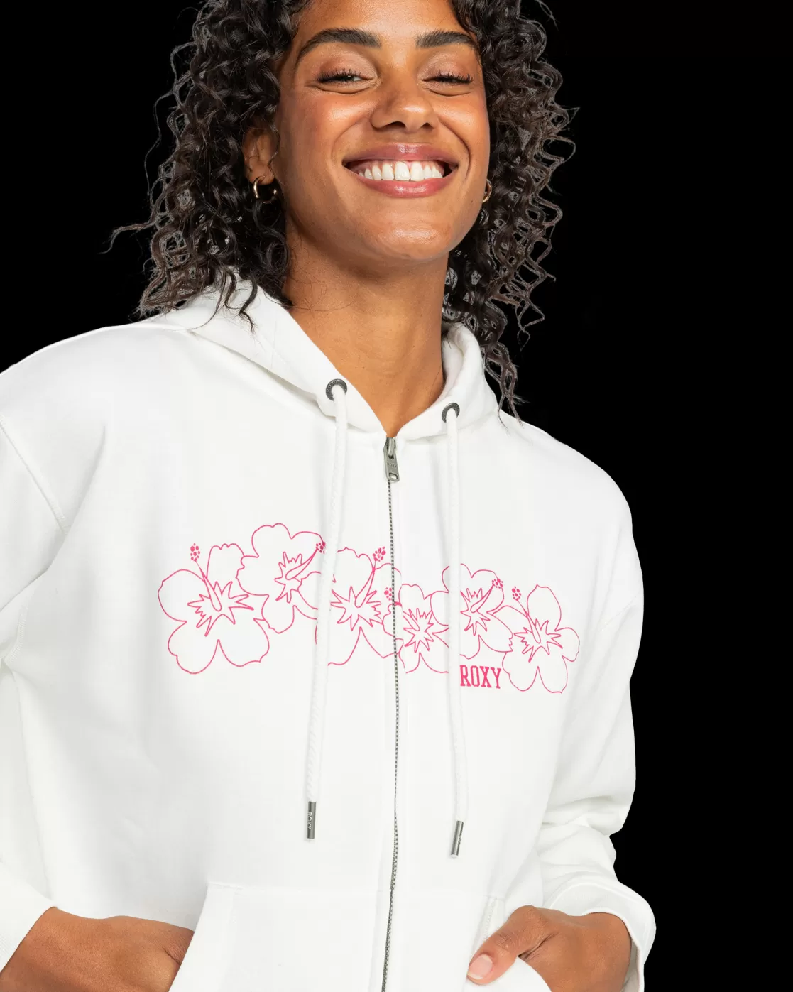 Team Aloha Evening Hike Zip-Up Hoodie-ROXY Discount