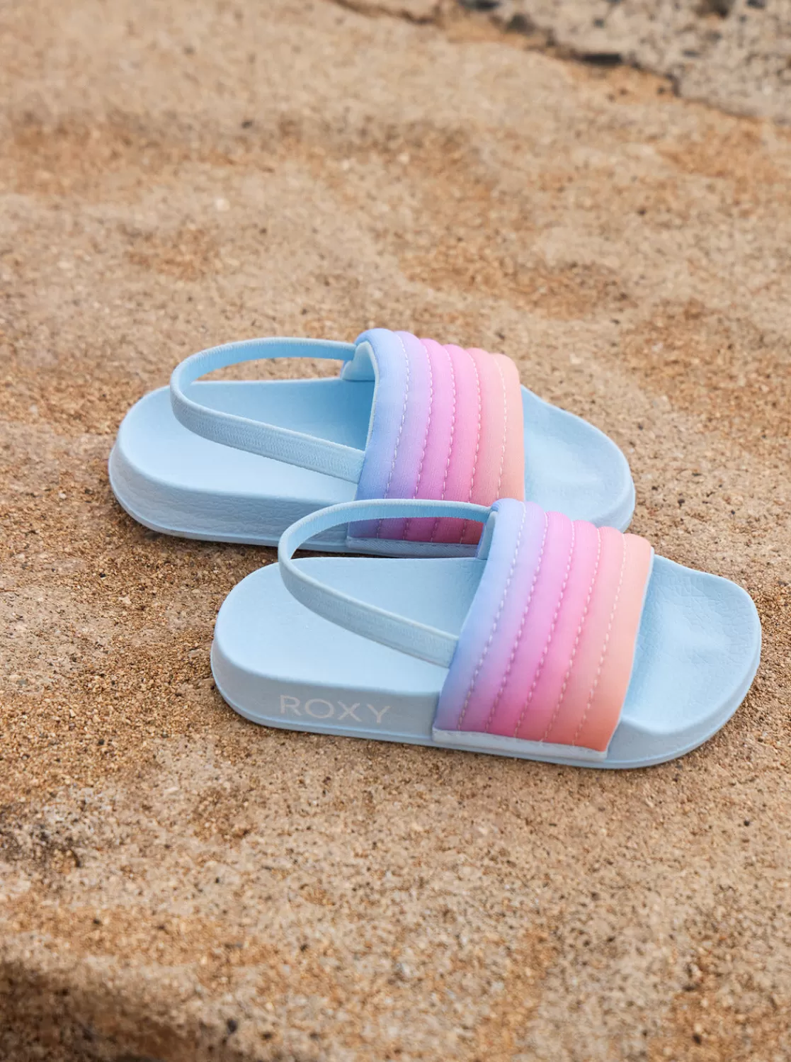 Toddler's Slippy Ribbed Slide Sandals-ROXY Store