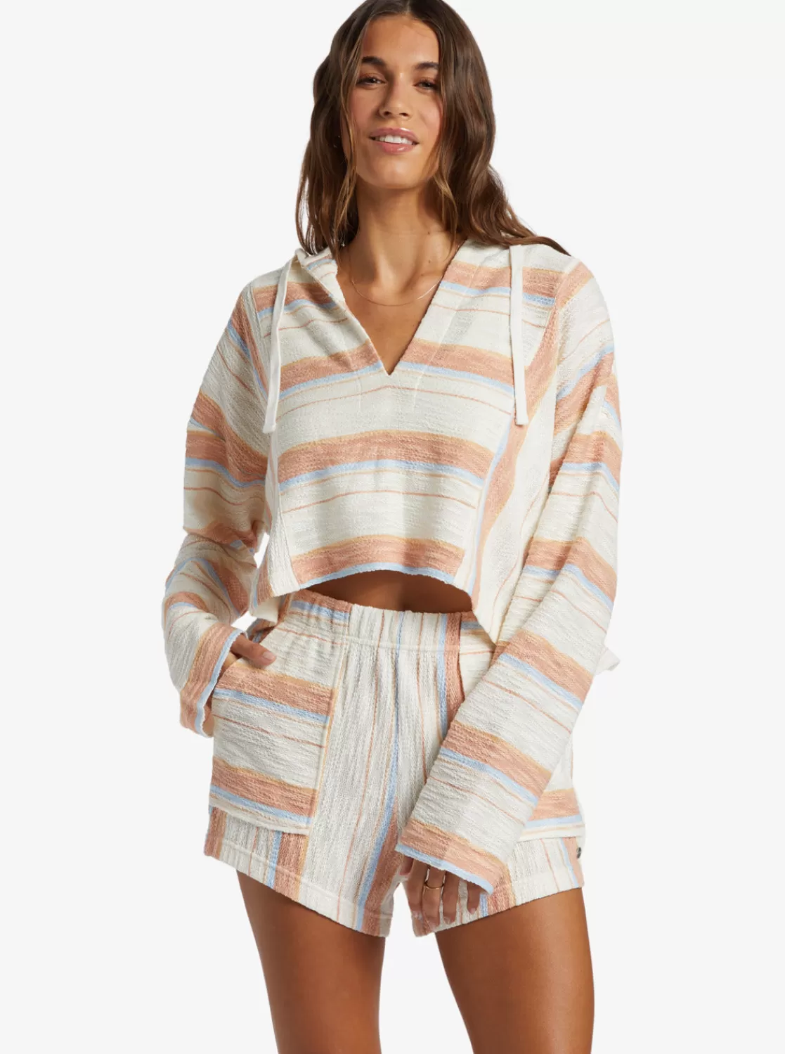 Todos Santos Poncho Style Hoodie-ROXY Hot