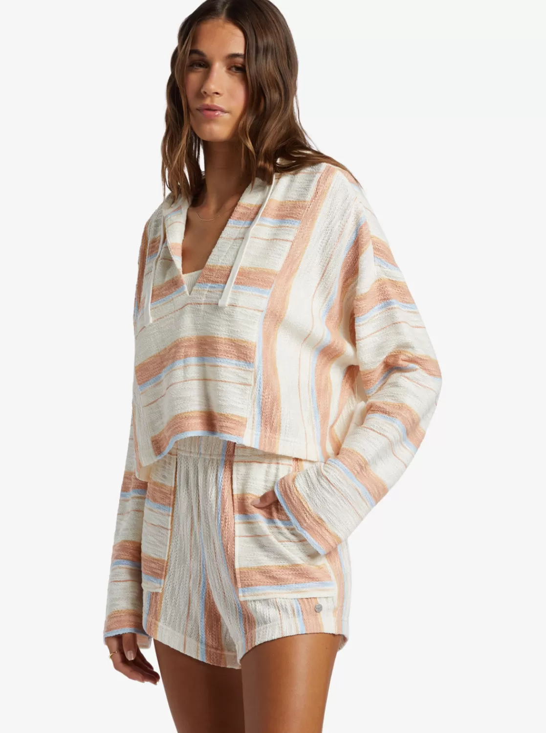 Todos Santos Poncho Style Hoodie-ROXY Hot