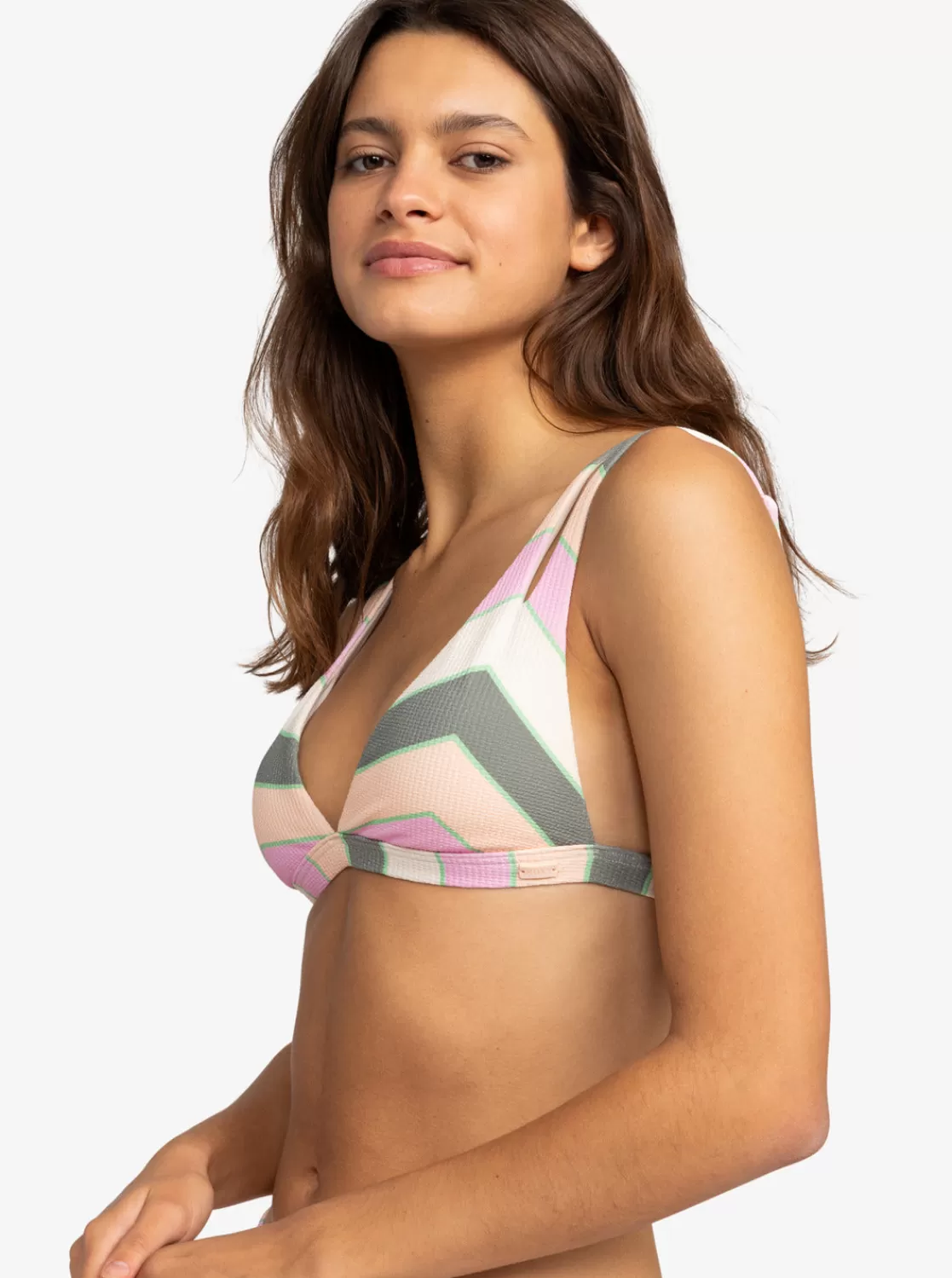 Vista Stripe Fixed Triangle Bikini Top-ROXY Outlet