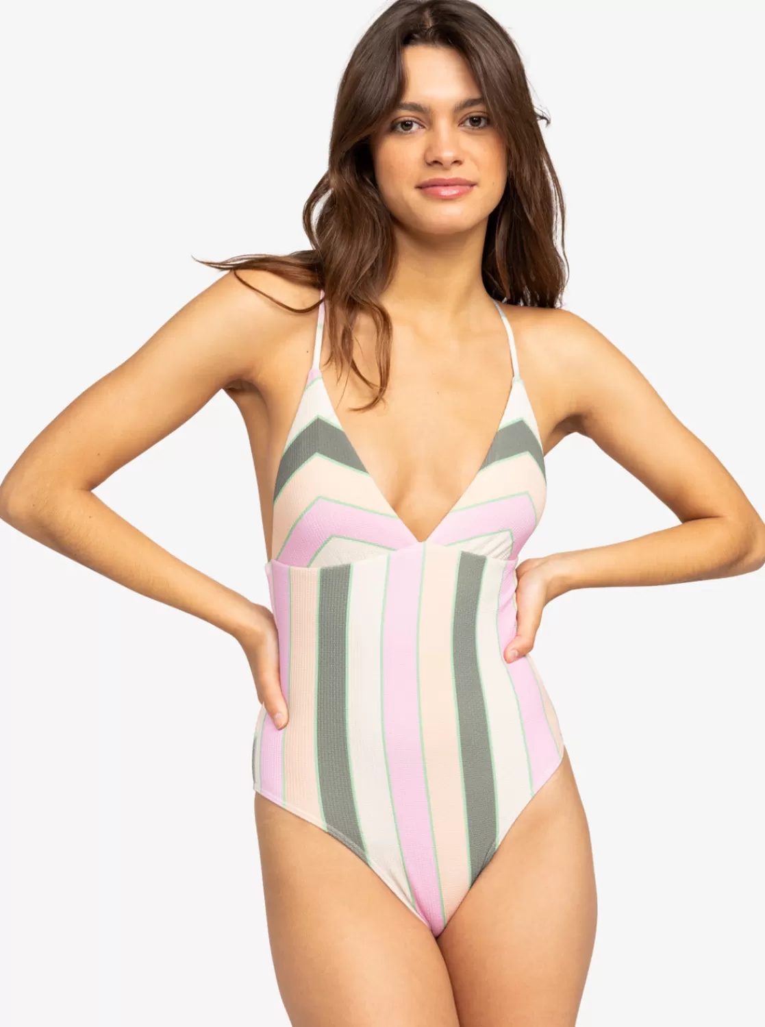 Vista Stripe One-Piece Swimsuit-ROXY Fashion